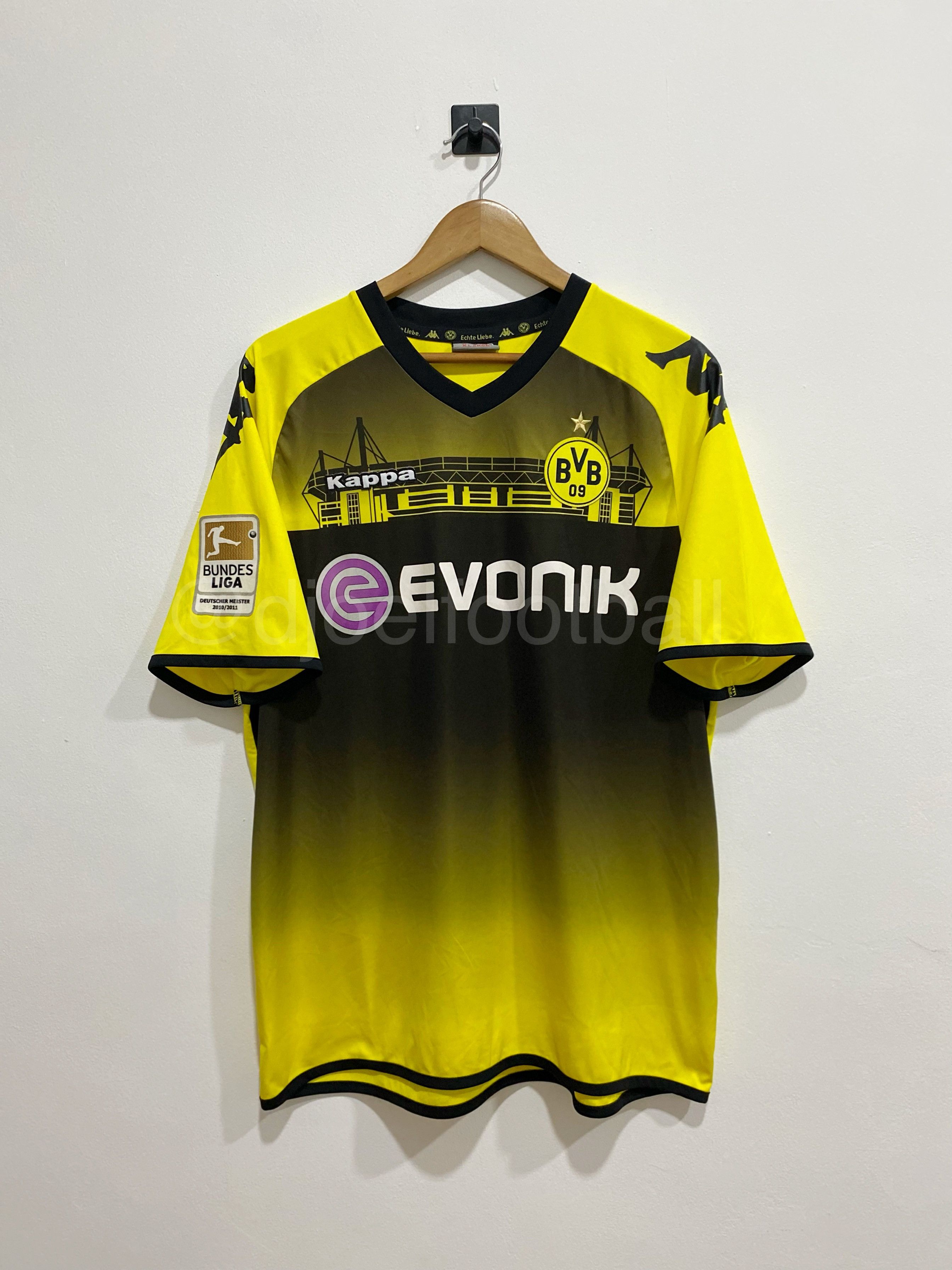 Kappa Borussia Dortmund 2011 Home Player Issue LEWANDOWSKI #9 Rare Size US XL / EU 56 / 4 - 4 Thumbnail