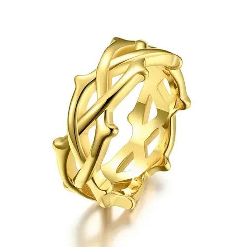 Jewelry Thorn Vine Gold Rings Size ONE SIZE - 4 Thumbnail
