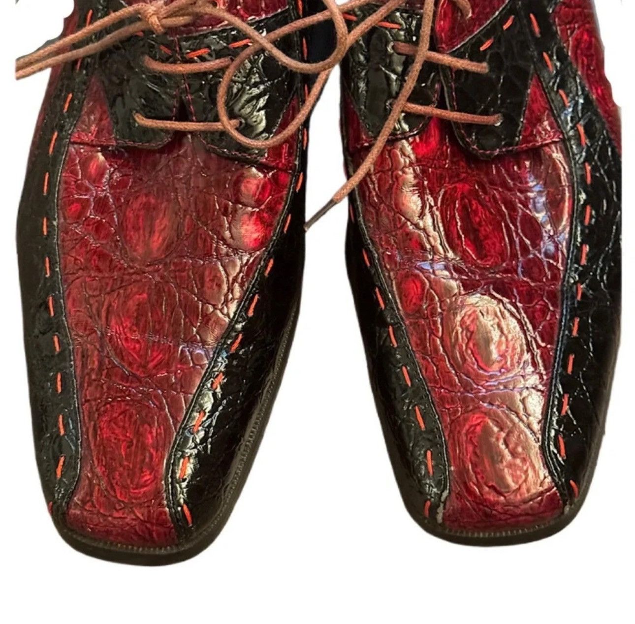 Designer ALBERTO FELLINI Oxford Mod 20 Cognac Men's Shoes SIZE 7.5 Size US 7.5 / EU 40-41 - 2 Thumbnail