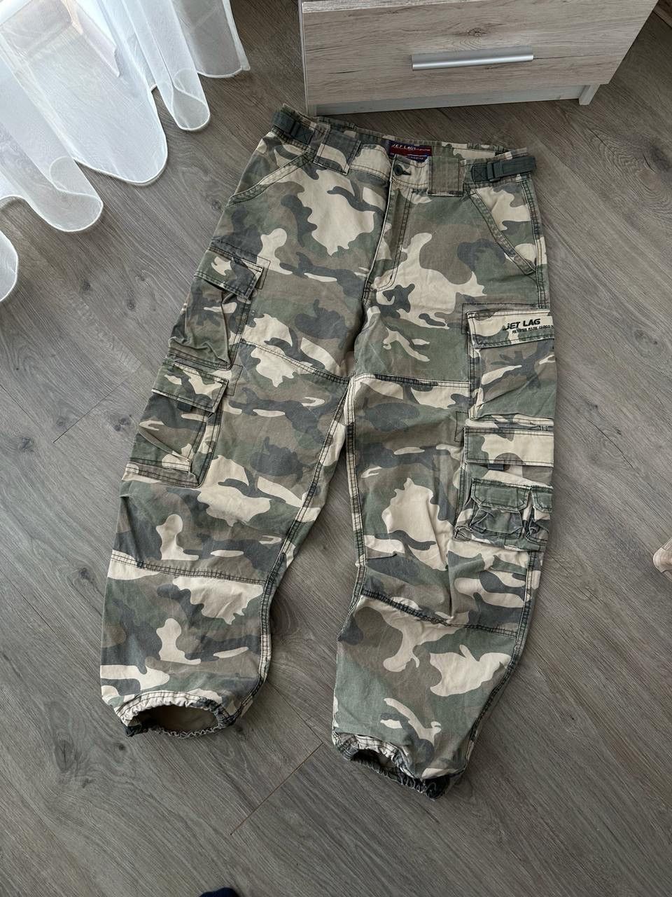 Japanese Brand × Jet Lag × Vintage Vintage Japanese Brand Camo Cargo Baggy Jet Lag Pants Size US 36 / EU 52 - 5 Thumbnail