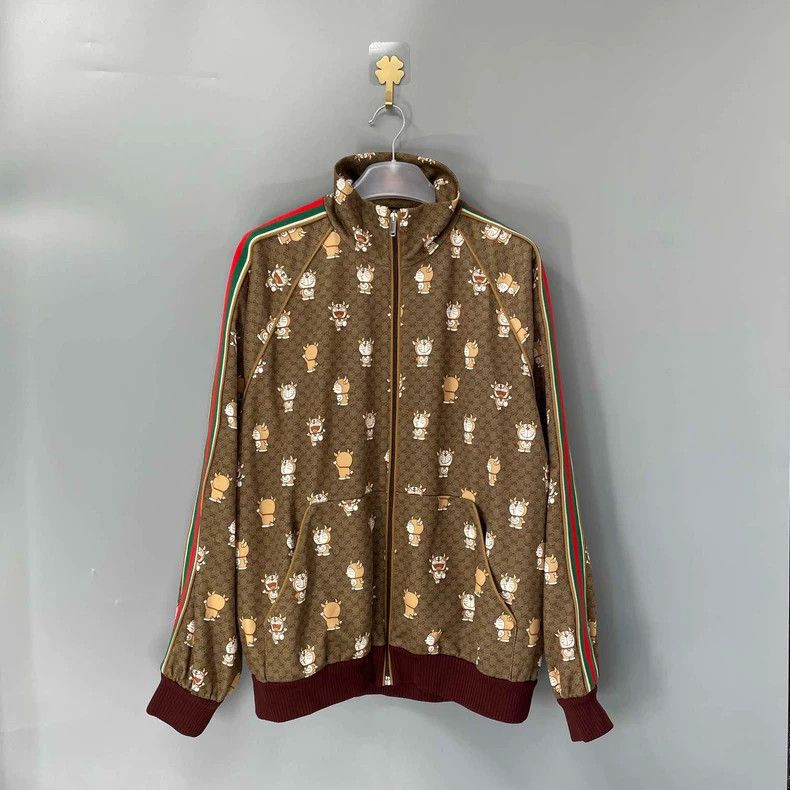 Gucci Gucci Brown Doraemon Full Print Zipper Jacket 2501-Nextarro Size US L / EU 52-54 / 3 - 1 Thumbnail