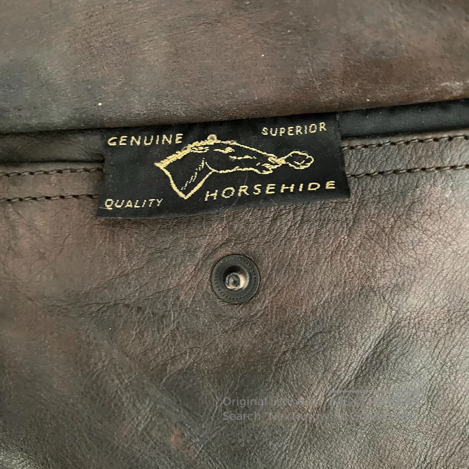 Eastman Leather Clothing Eastman Distressed Horsehide A2 Flight Jacket. Size US M / EU 48-50 / 2 - 9 Thumbnail