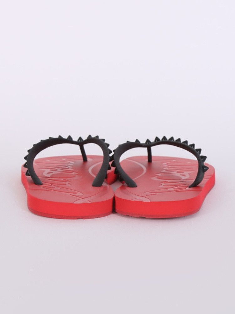 Christian Louboutin o1s1wg110924 Louba Flip Flat Sandals in Red Size US 8 / EU 41 - 3 Thumbnail
