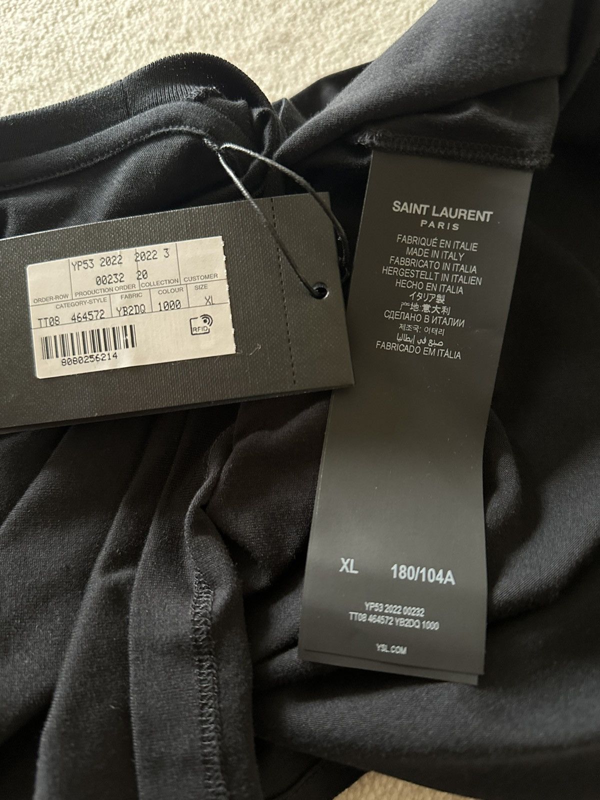 Saint Laurent Paris $550 FW22 Saint Laurent Rive Gauche logo t shirt XL Grail Size US XL / EU 56 / 4 - 14 Thumbnail