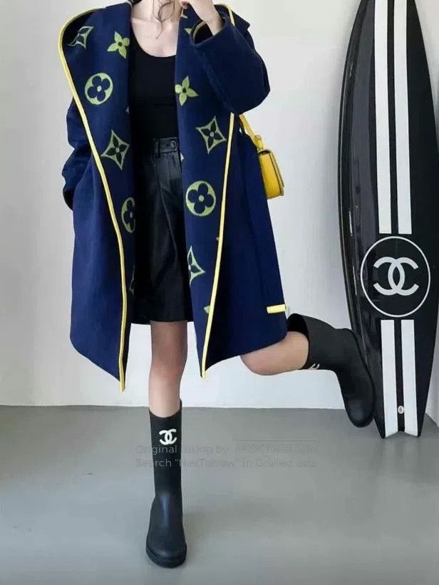 Louis Vuitton Louis Vuitton Blue presbyopic cashmere coat Size M / US 6-8 / IT 42-44 - 6 Thumbnail