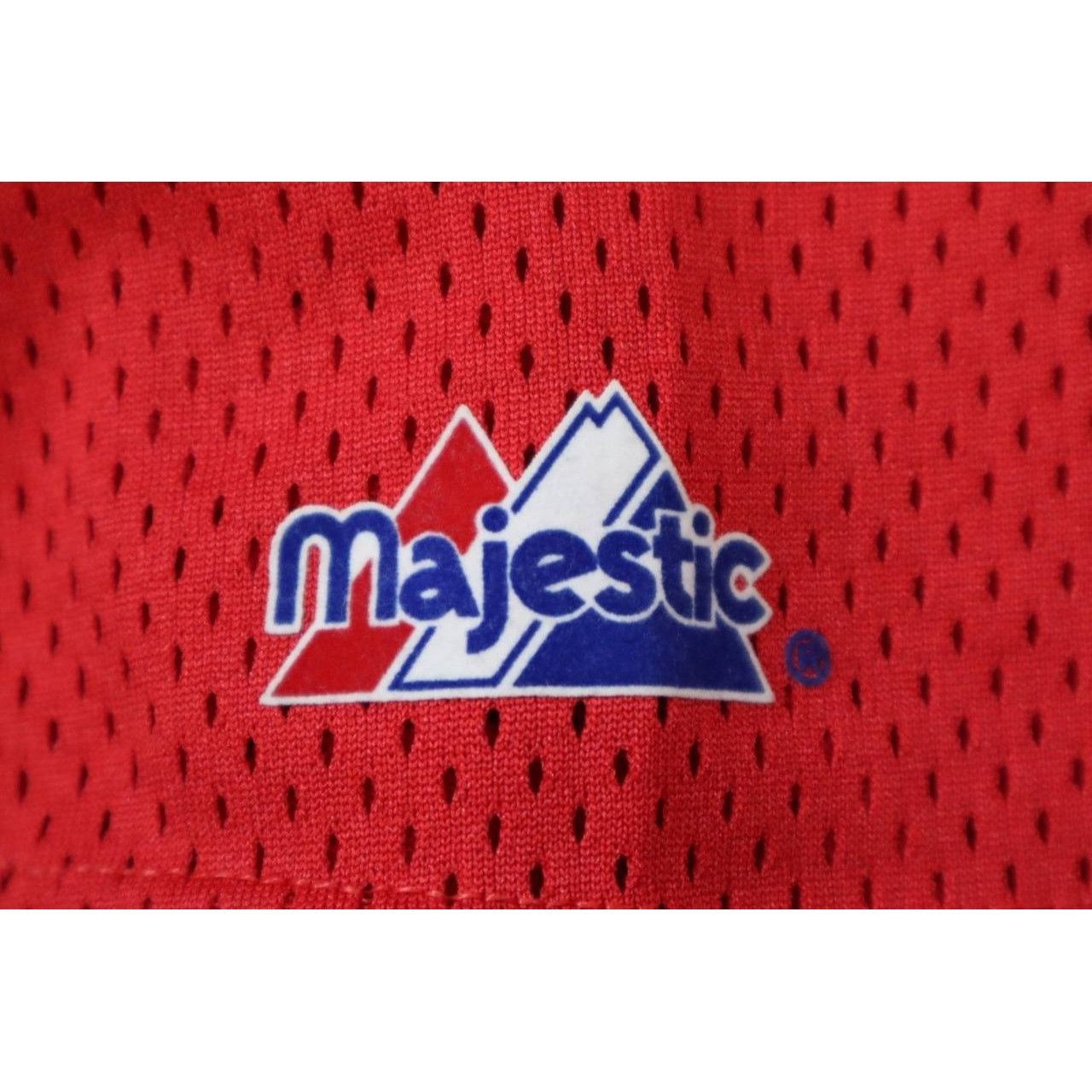 Majestic Vintage Rebels Ole Miss Majestic Red Jersey V Neck USA Made Size US XL / EU 56 / 4 - 7 Thumbnail