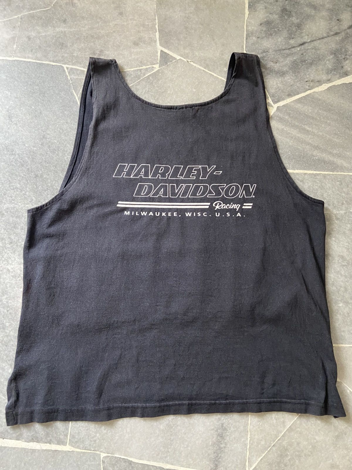 Harley Davidson Vintage 90s Harley Davidson Racing Tank Top Shirt Size US L / EU 52-54 / 3 - 7 Thumbnail