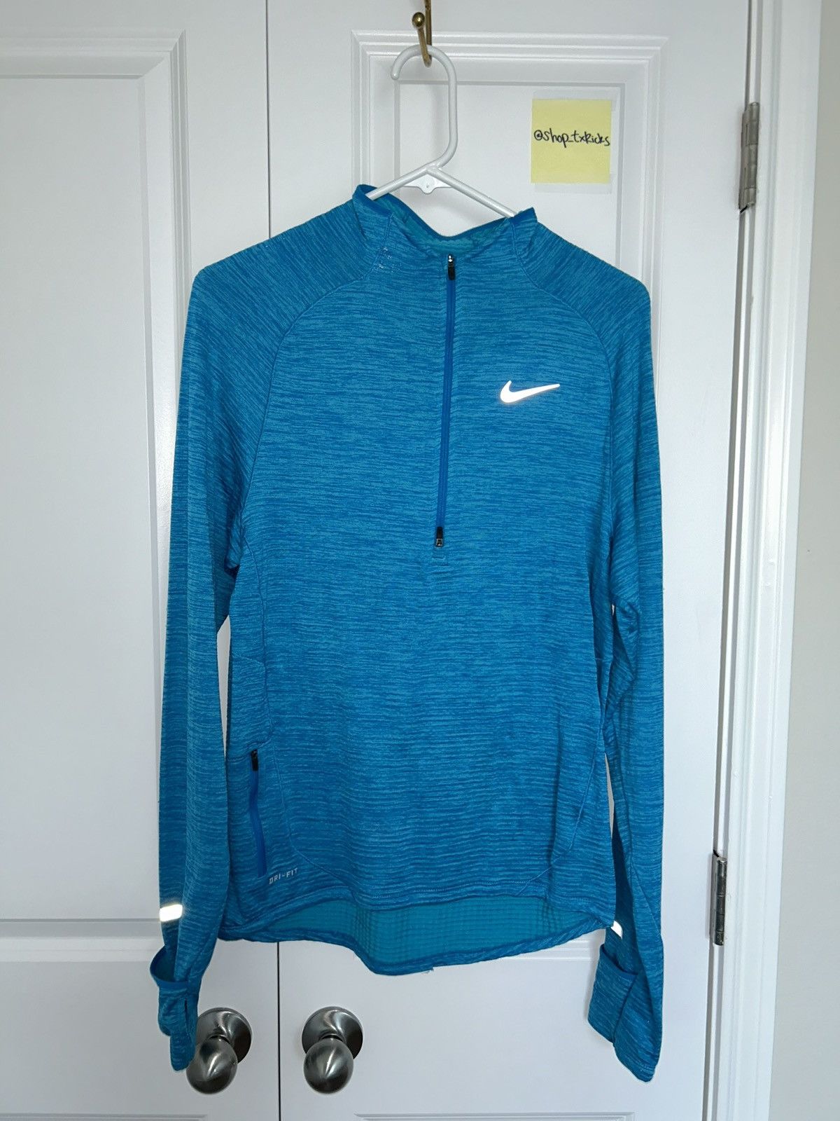 Nike Nike Dri-Fit Half Zip Running Jacket (Blue) Size US S / EU 44-46 / 1 - 1 Thumbnail