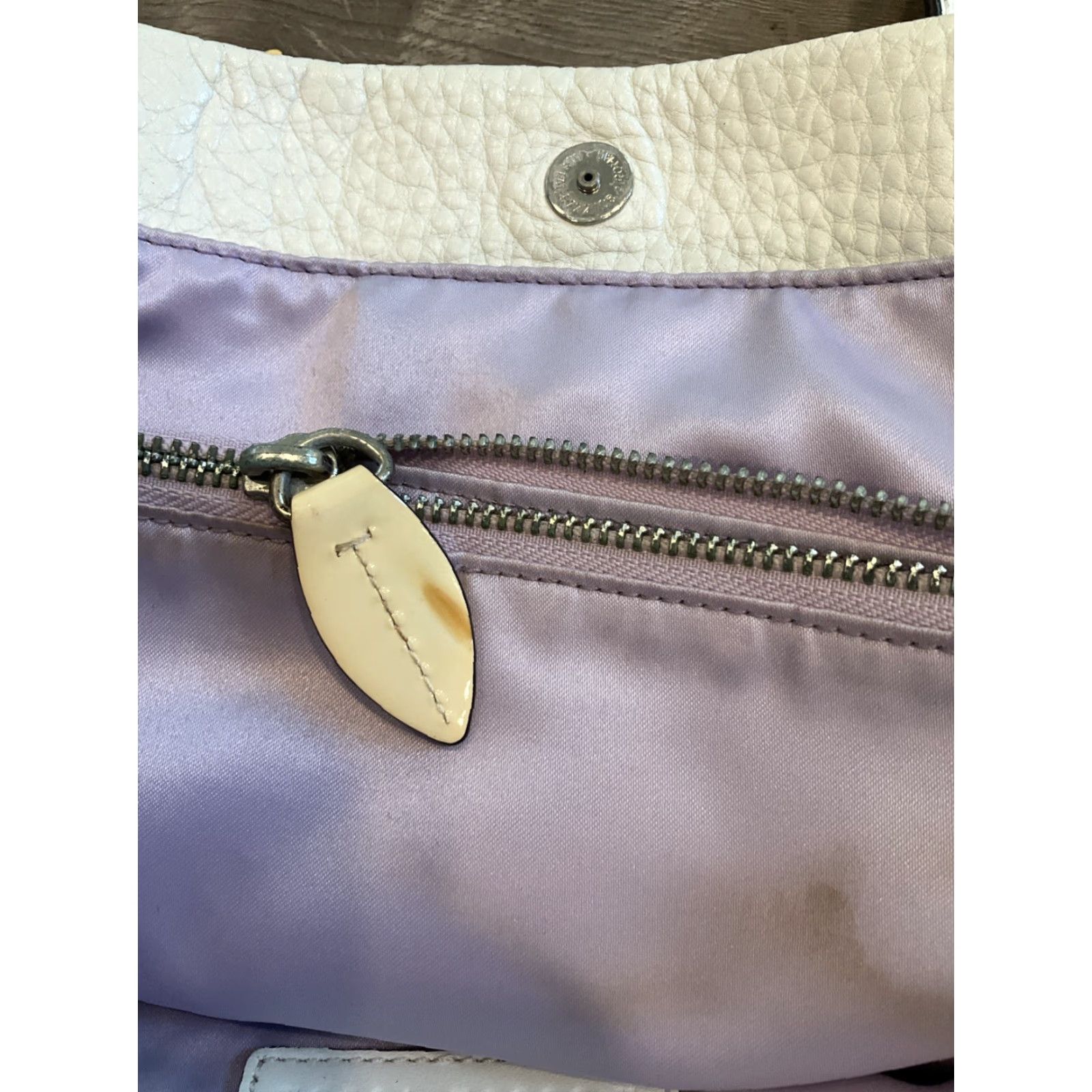 Coach Coach Penelope Op Art Leather Large Tote Purse 13453 Purple Green/white Art Tote Womens Extra Large Canvas Strap 8.5" Size ONE SIZE - 7 Thumbnail