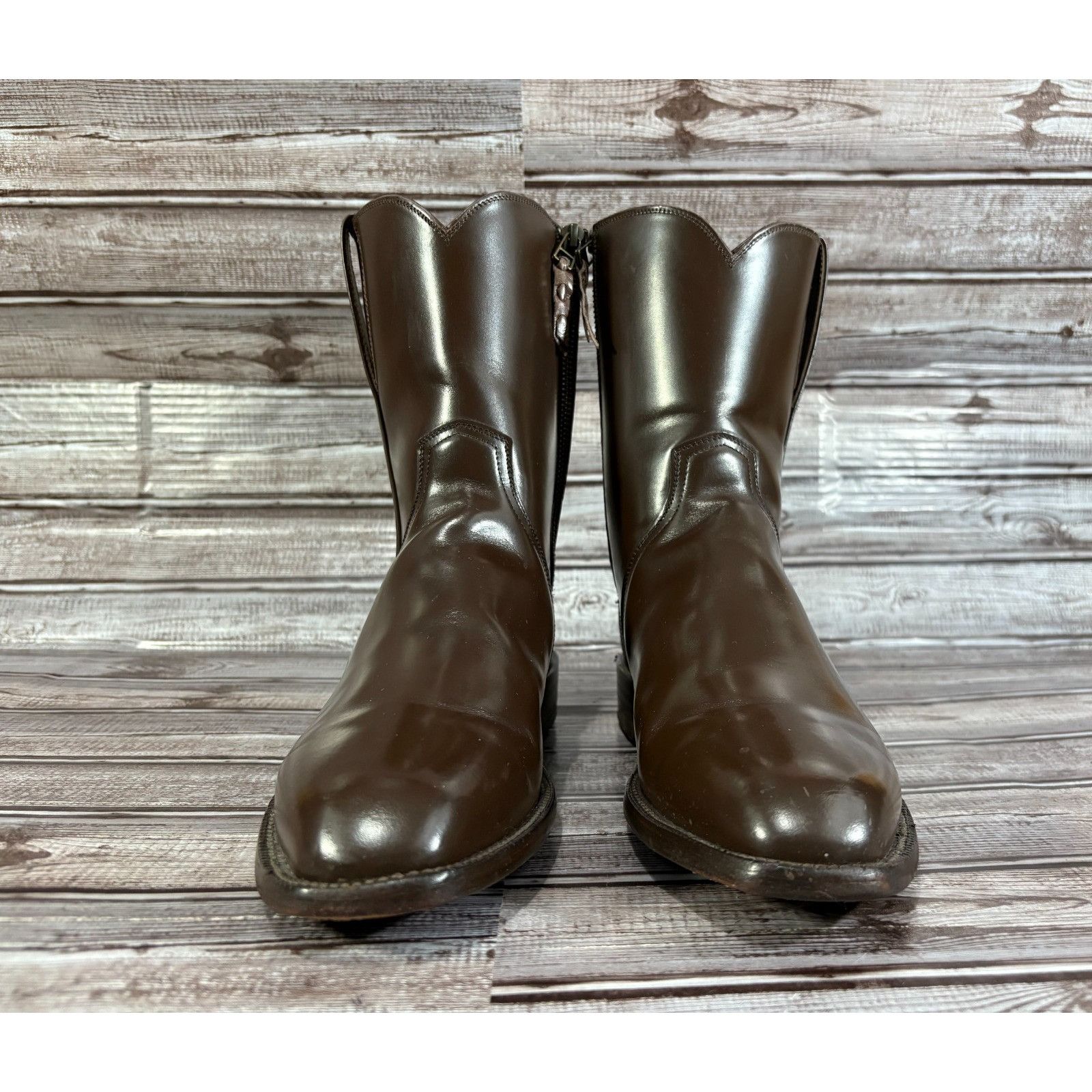 Lucchese Lucchese 1833 Calfskin Scout Dress Boot size 8.5 color brown Size US 8.5 / EU 41-42 - 2 Thumbnail