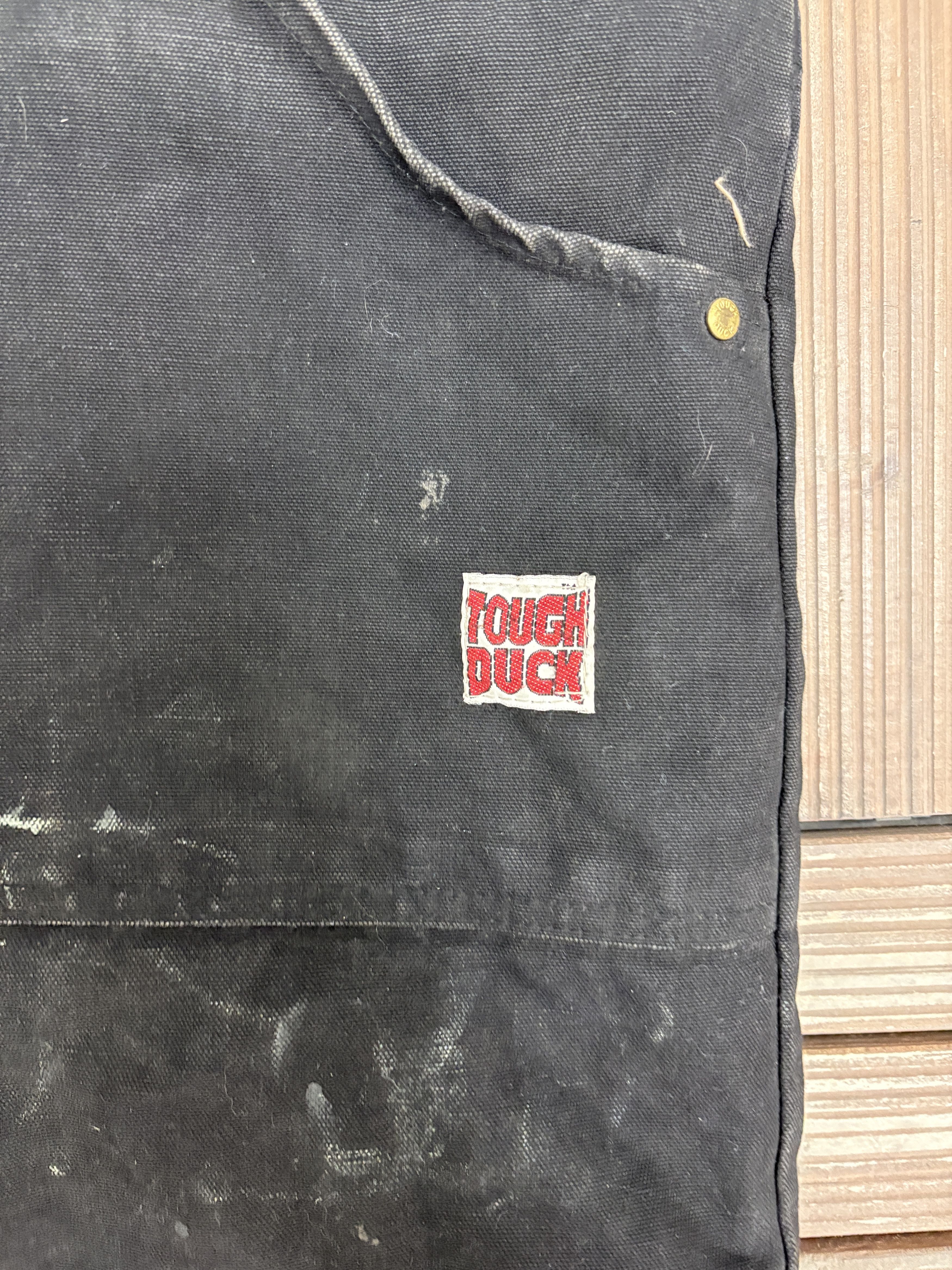 Vintage Tough Duck Vintage Black Distressed Workwear Jacket Size US L / EU 52-54 / 3 - 2 Thumbnail