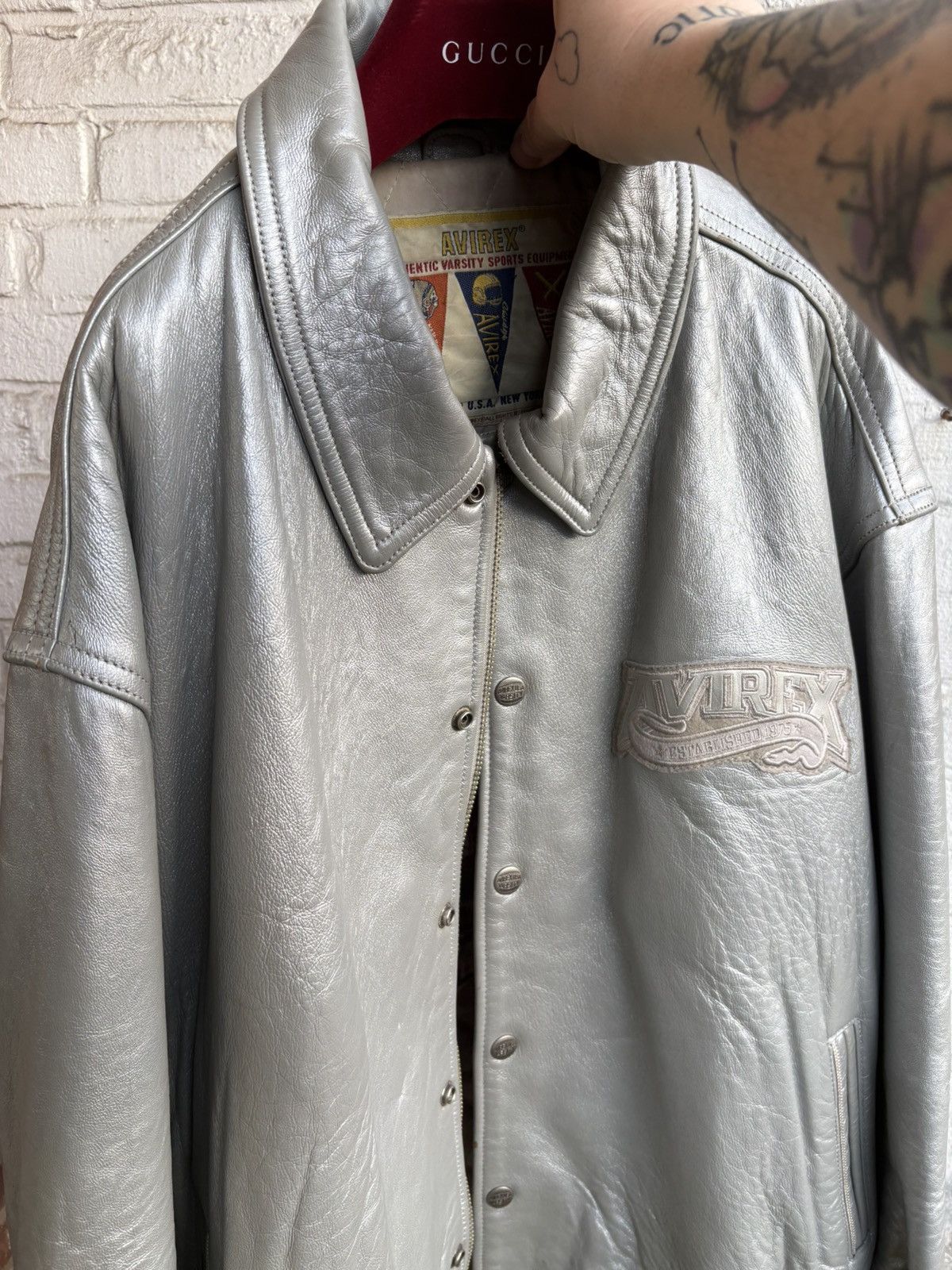 Avirex Avirex leather jacket x vintage varsity x rare USA Size US XXL / EU 58 / 5 - 23 Thumbnail