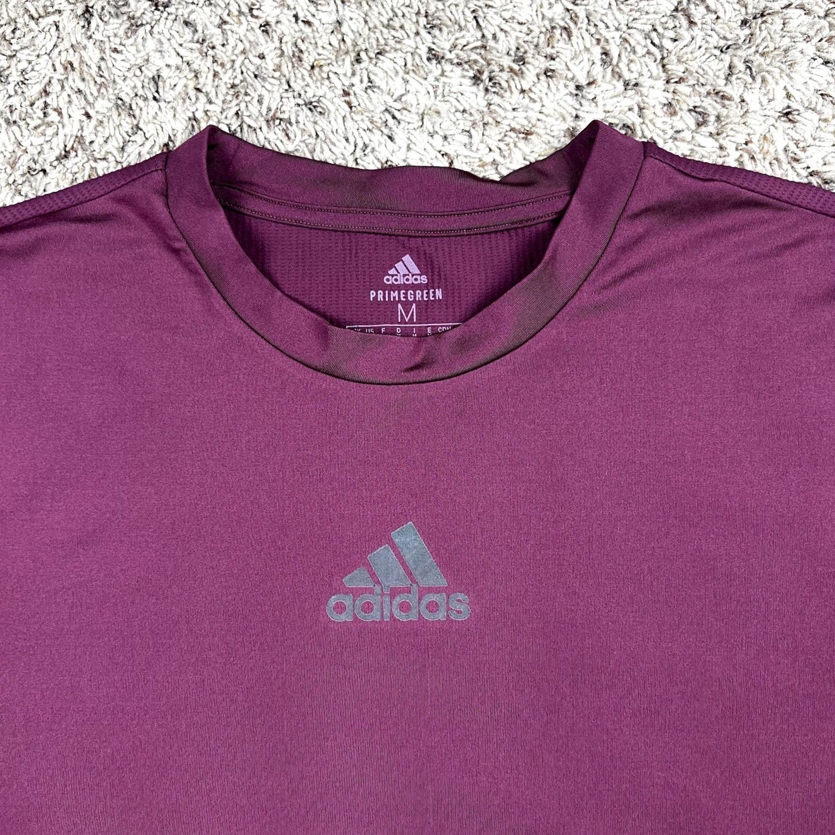 Adidas Adidas Primegreen Aeroready Womens Athletic Top T-Shirt Medium Mid-Length Logo Shirt Women Medium Red Activewear Running Aero Ready Reflective Logo Size M / US 6-8 / IT 42-44 - 5 Thumbnail