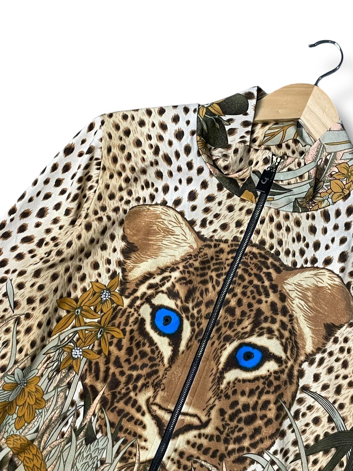 Japanese Brand × Vintage Japanese Brand Leopard Face Print Light Jacket (83) Size US XXS / EU 40 - 2 Thumbnail