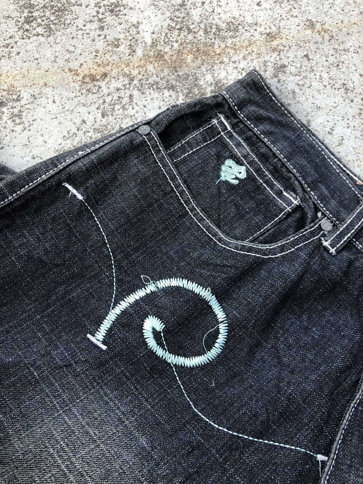 Rocawear BAGGY⚡️⚡️ROCAWEAR WASHED BLACK DENIM Size US 32 / EU 48 - 2 Thumbnail