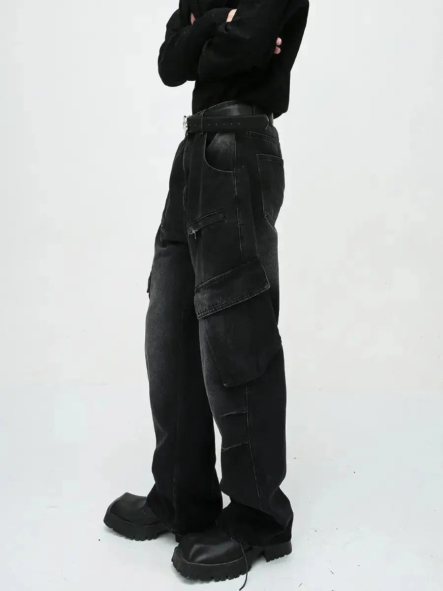 Japanese Brand Retro loose straight leg wide leg jeans Size US 32 / EU 48 - 1 Thumbnail