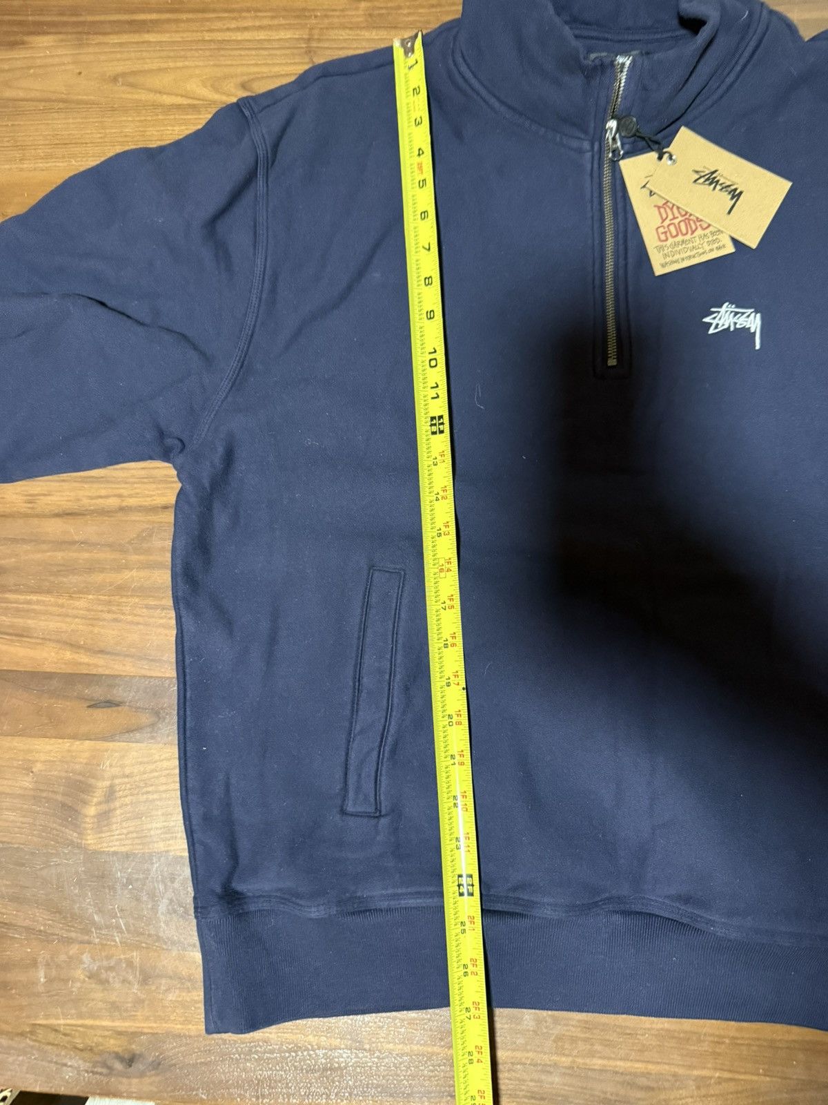 Stussy STÜSSY Overdyed Stock Logo Mock Neck Quarter Zip Men’s Size Size US XL / EU 56 / 4 - 6 Thumbnail