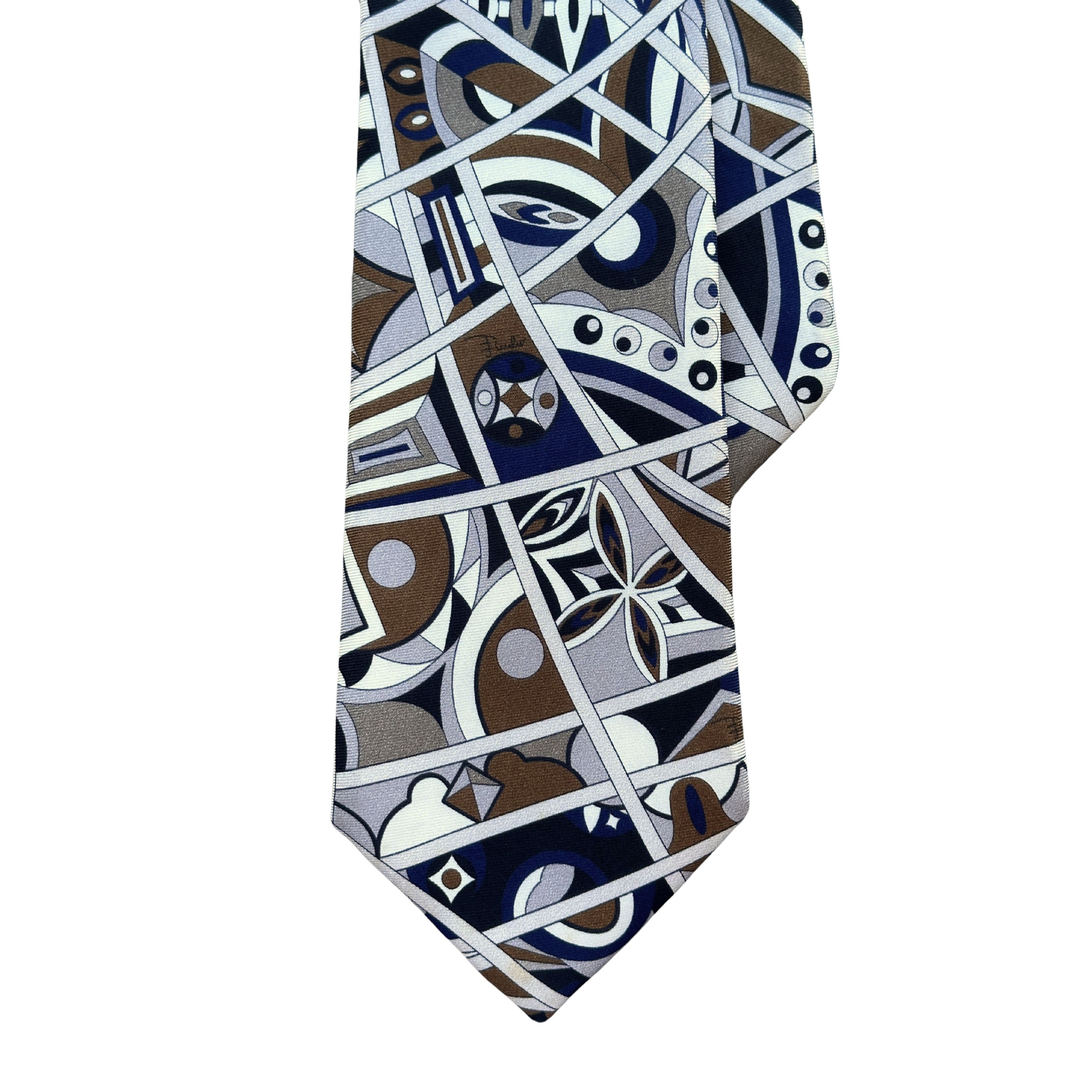 Other Emilio Pucci Tie Silk Geometric Pattern Multicolor Size ONE SIZE - 1 Thumbnail