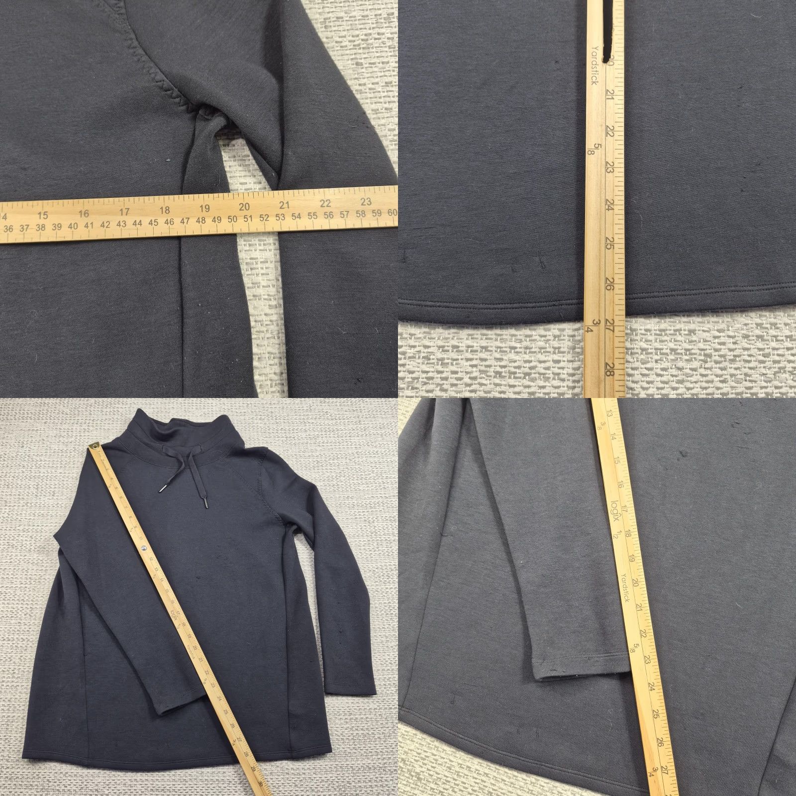 Spanx Spanx Shirt Womens Medium Black Mock Neck Tunic Pullover Long Sleeve Pleated Size M / US 6-8 / IT 42-44 - 8 Thumbnail