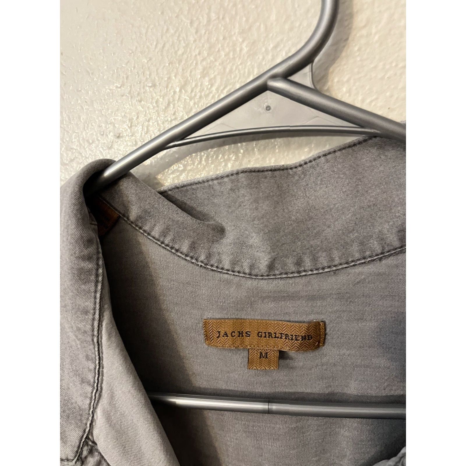 Vintage JACHS Girlfriend Button Down Shirt Womens Blouse M Gray Striped (Down) - Medium Size M / US 6-8 / IT 42-44 - 3 Thumbnail
