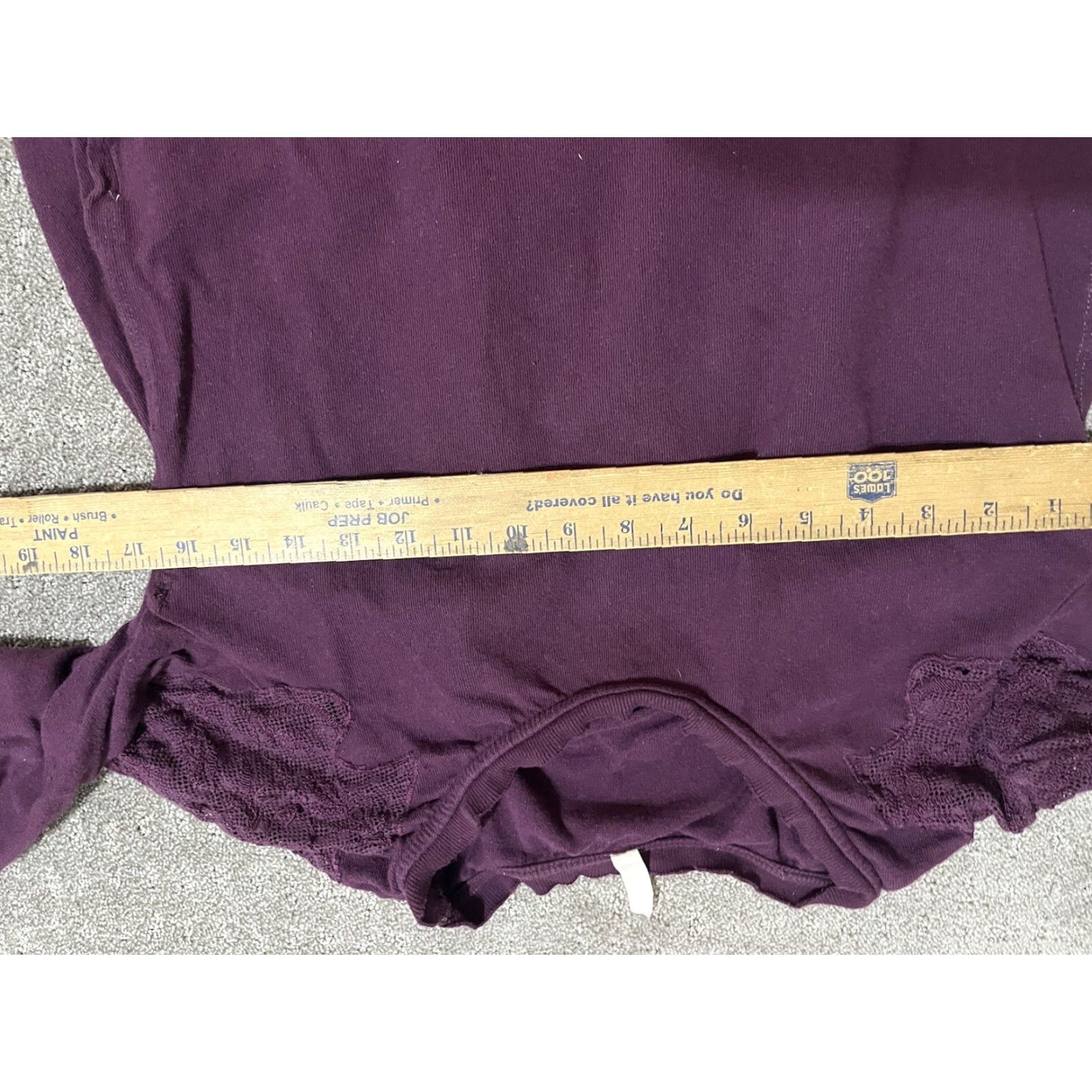 Free People Free People Womens Top Blouse Long Sleeve Burgundy Lace Back Keyhole S Womens Size S / US 4 / IT 40 - 4 Thumbnail