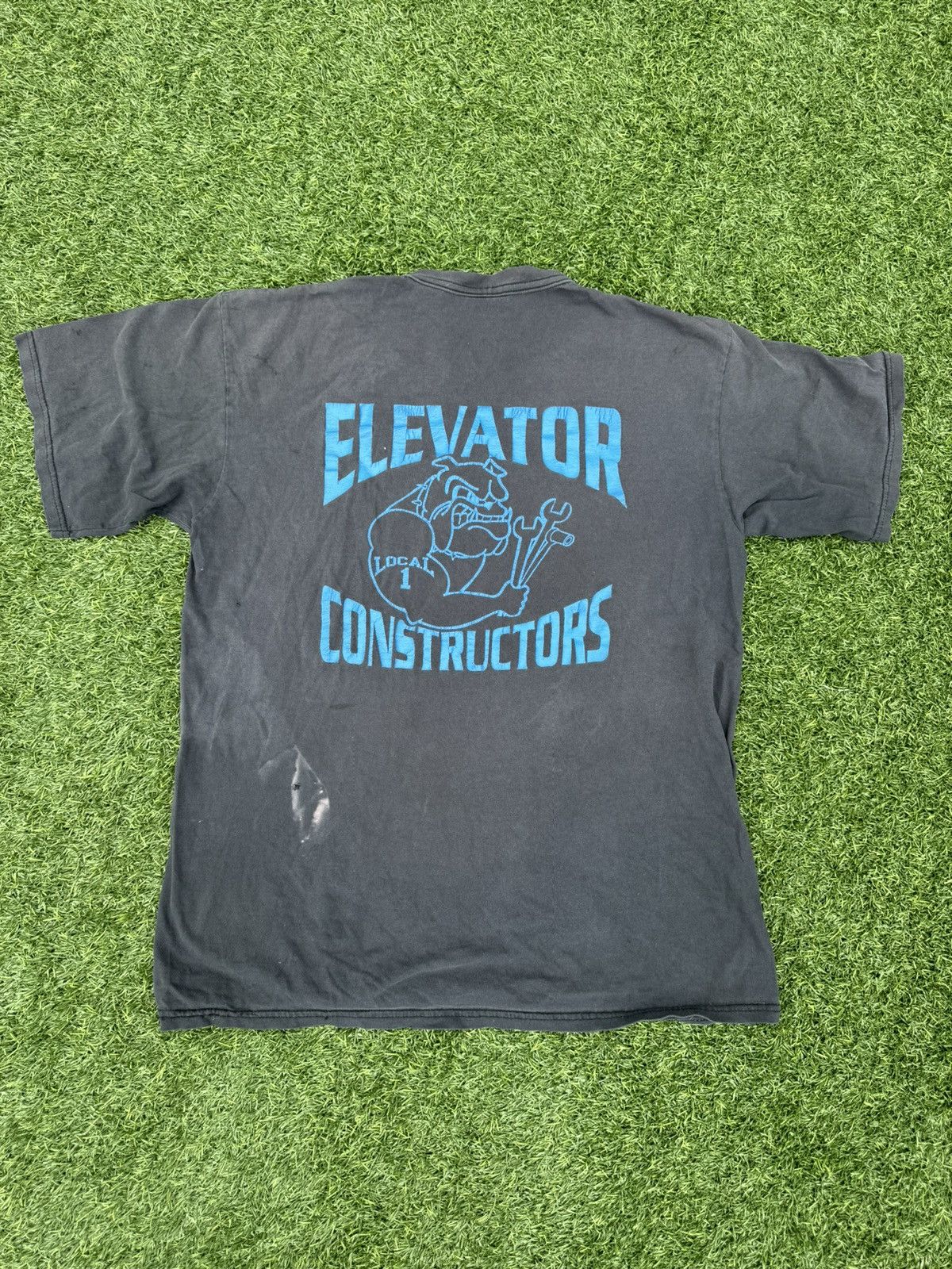 Vintage 90’s Vintage Distressed Work Wear T-Shirt Size US L / EU 52-54 / 3 - 6 Thumbnail