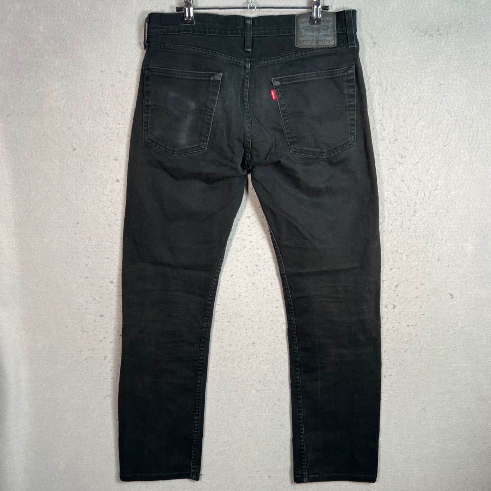 Levi's Levis 513 Mens Size 31 x 32 Slim Straight Black Jeans Cotton Blend Denim Size US 31 - 2 Thumbnail
