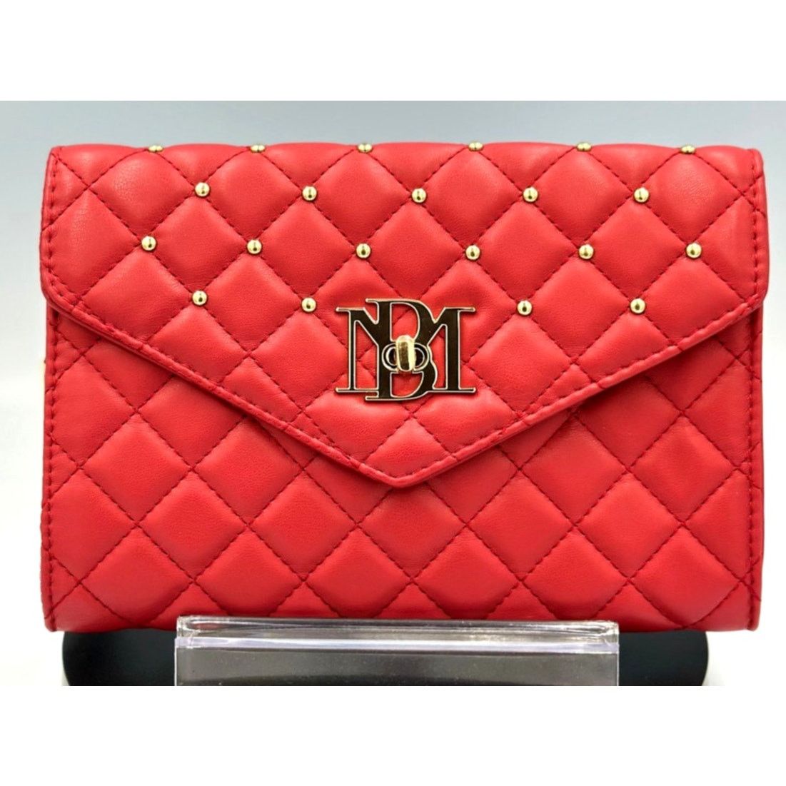 Badgley Mischka Badgley Mischka Diamond Quilt Convertible Crossbody Bag -Red Size ONE SIZE - 2 Thumbnail