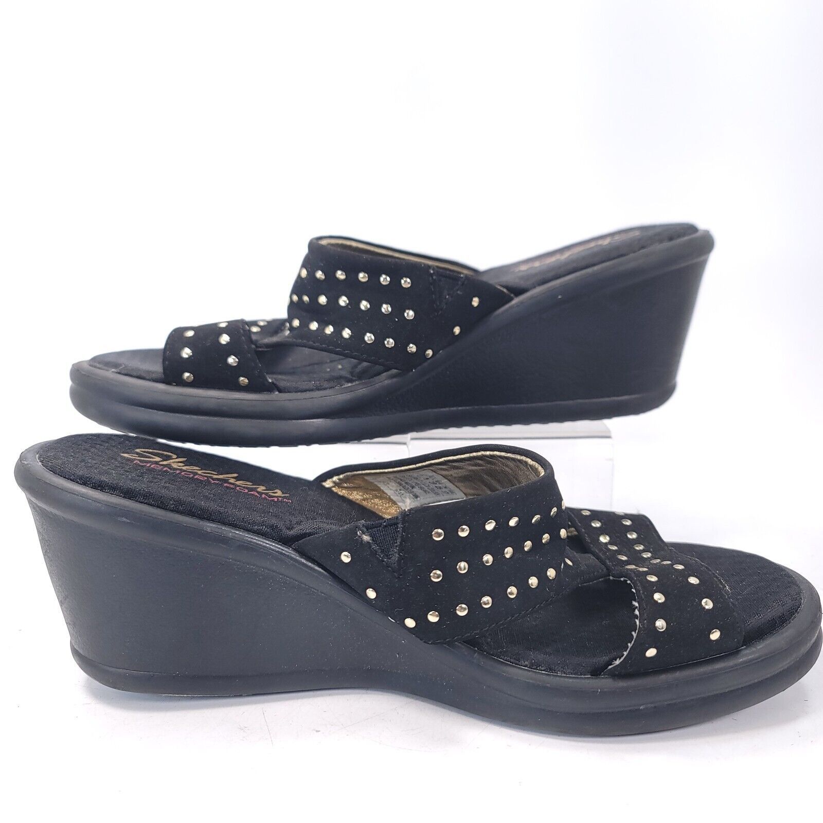 Sam Edelman Skechers Memory Foam Slide Sandal Women Size 8 38466TX Black Size US 8 / IT 38 - 5 Thumbnail