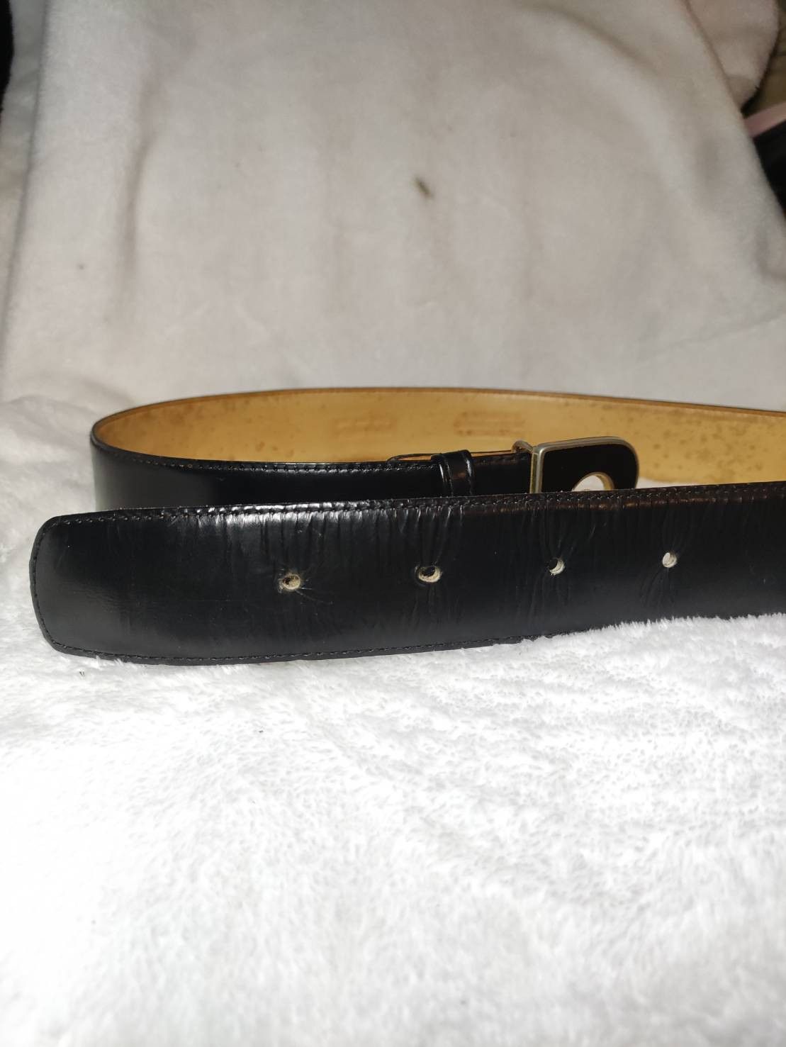 Pierre Cardin Vintage Pierre Cardin Solid Brass Made in Italy Leather Belt Size ONE SIZE - 5 Thumbnail