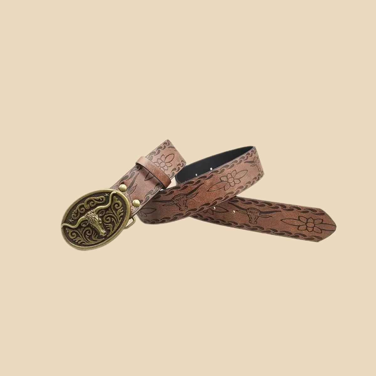 Vintage Western Cowboy Style Vintage Casual Belt Size ONE SIZE - 2 Thumbnail