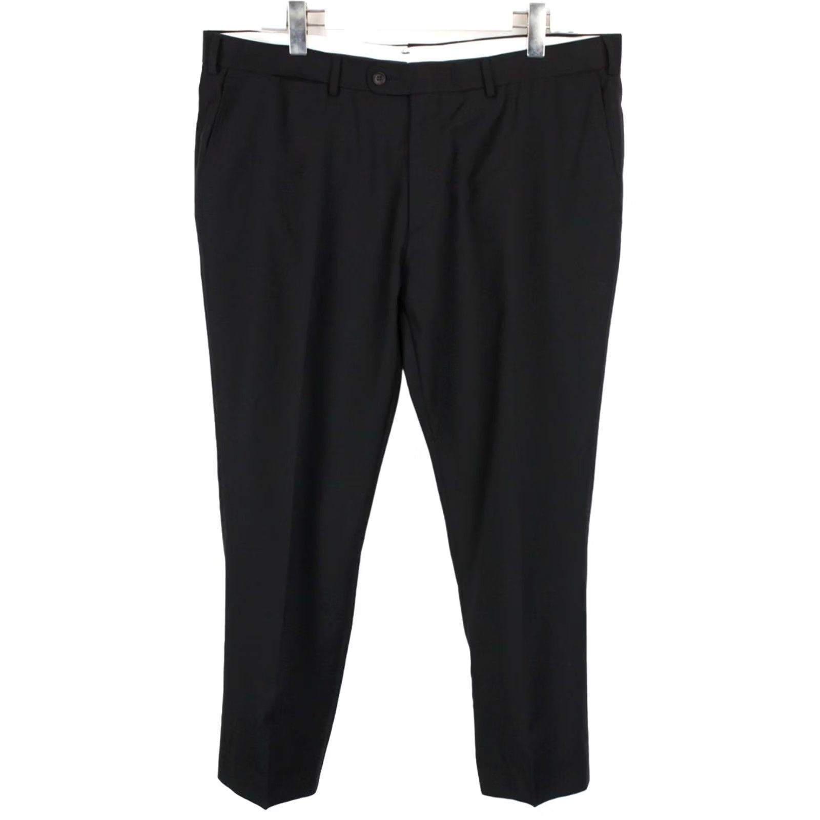 Suitsupply Suitsupply Brescia Trousers Men UK 40 Pure Wool S110 Zip Black Tapered Dress Pants Size US 40 / EU 56 - 2 Thumbnail