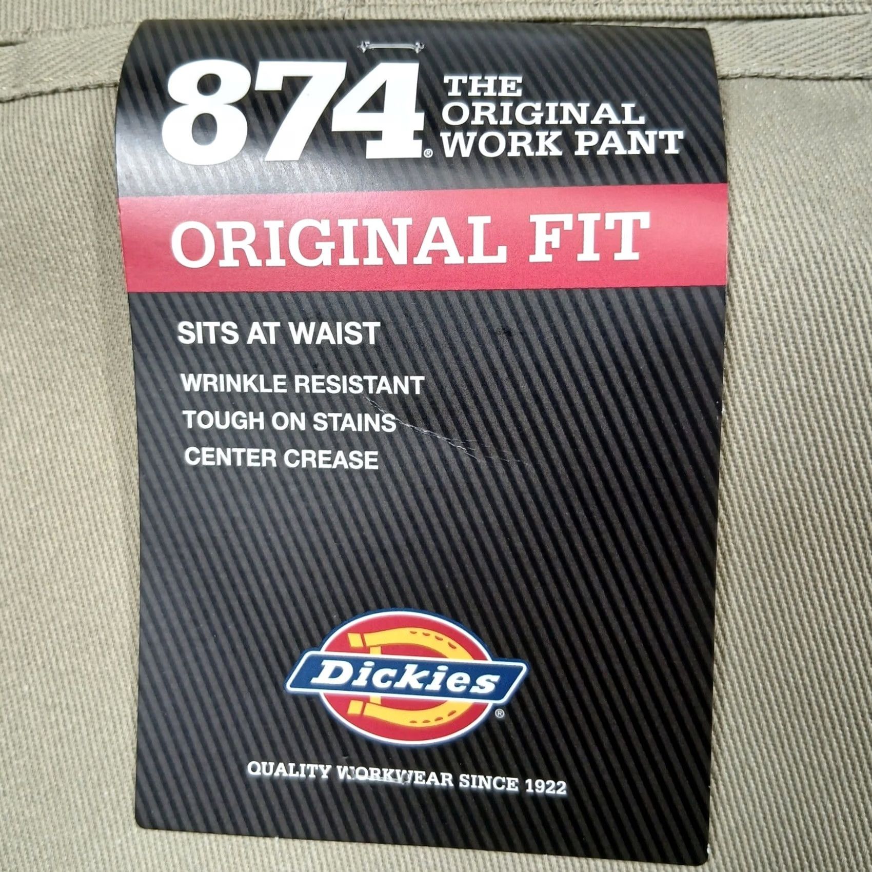 Dickies * Dickies 874 Original Fit Work Pants Mens - Khaki Tan Workwear - New NWT - Construction Size US 40 / EU 56 - 6 Thumbnail