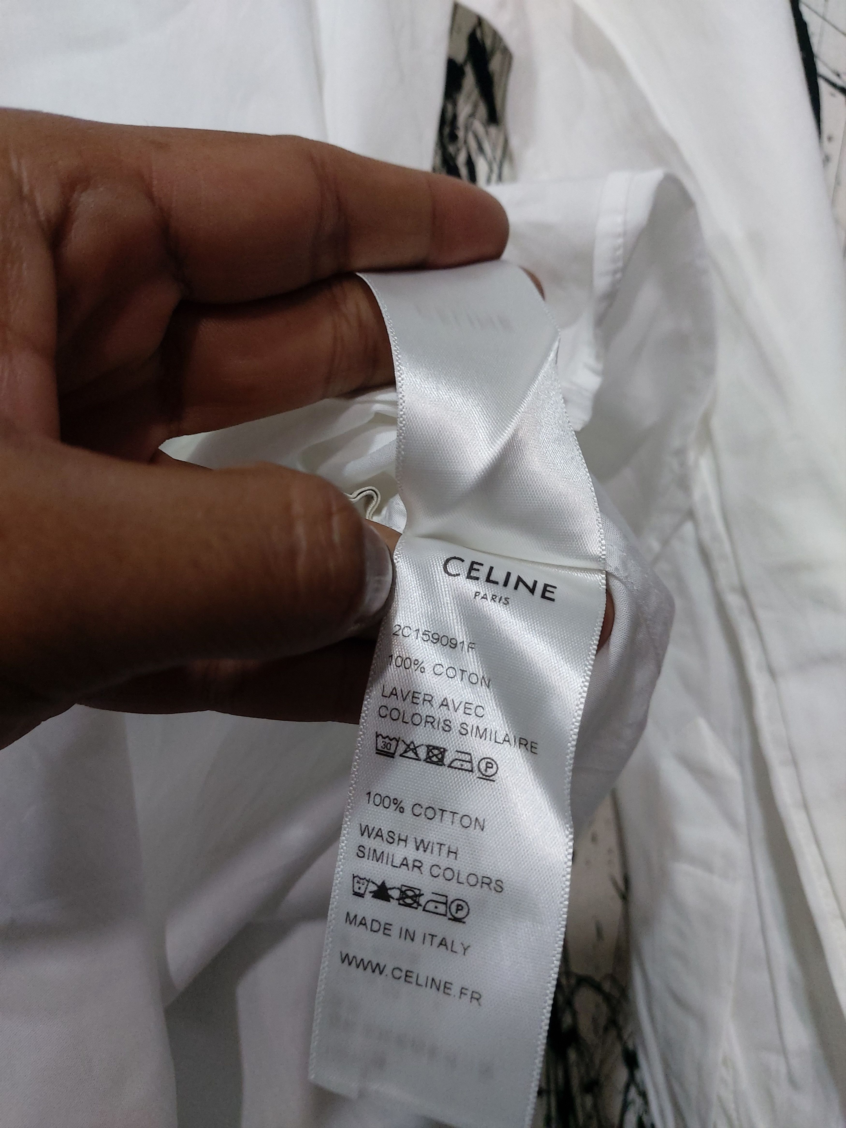 Celine CELINE HEDI SLIMANE SS 2019 BUTTON UP SHIRT Size US S / EU 44-46 / 1 - 8 Thumbnail