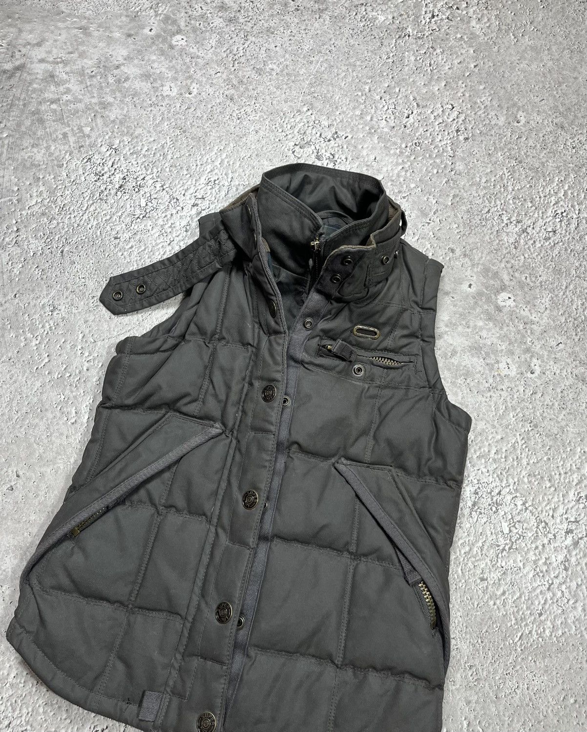 Superdry Superdry Womens Padded Vest Grey Motorcycle Style Size XS / US 0-2 / IT 36-38 - 7 Thumbnail