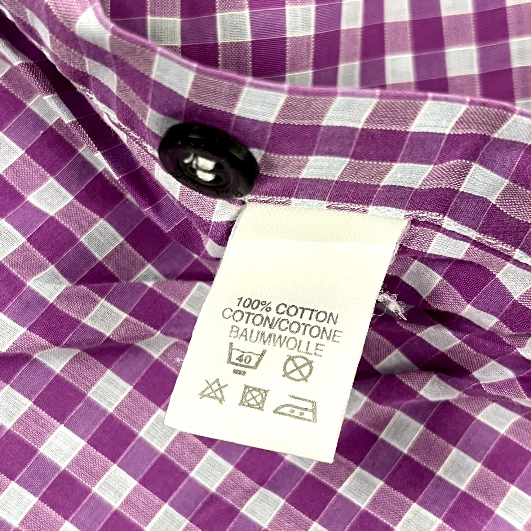 Paul Smith PAUL SMITH London Shirt Mens Regular Size 43 17 Purple Gray Check Button Up Long Sleeve, Multicolor, Cotton, Dress, Classic, London, Men Size US XL / EU 56 / 4 - 6 Thumbnail