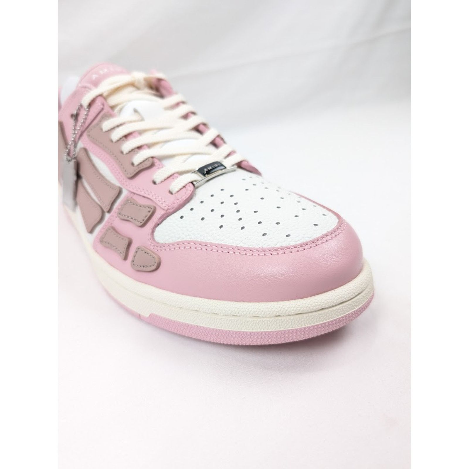 Amiri o1rshd1 Skelton Low-Top Sneakers in Rose Pink/White Size US 13 / EU 46 - 6 Thumbnail