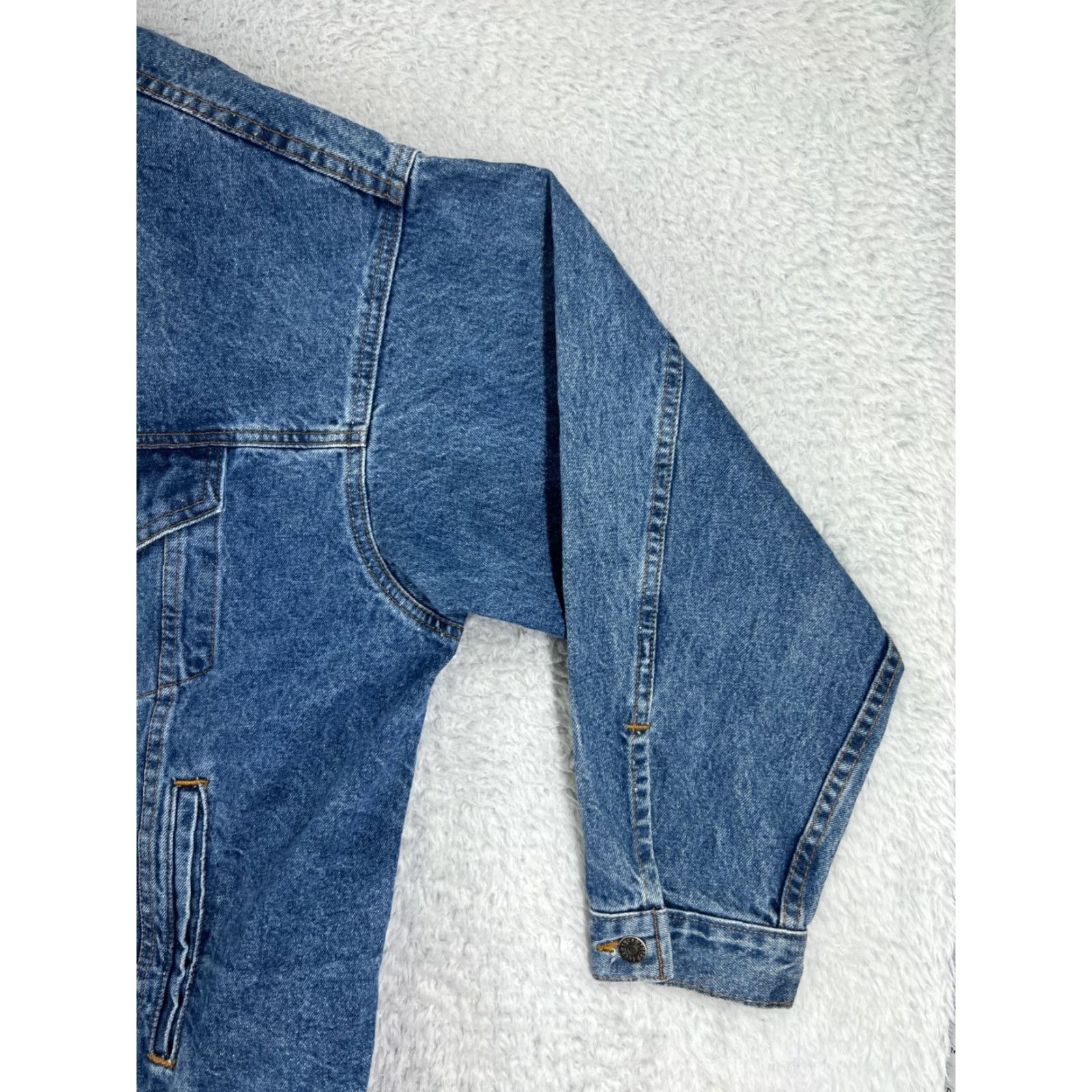 Denime VINTAGE Tyca Jacket Mens 2XL XXL Blue Denim Y2K Trucker Button Up US Made AM PM Size US XXL / EU 58 / 5 - 6 Thumbnail