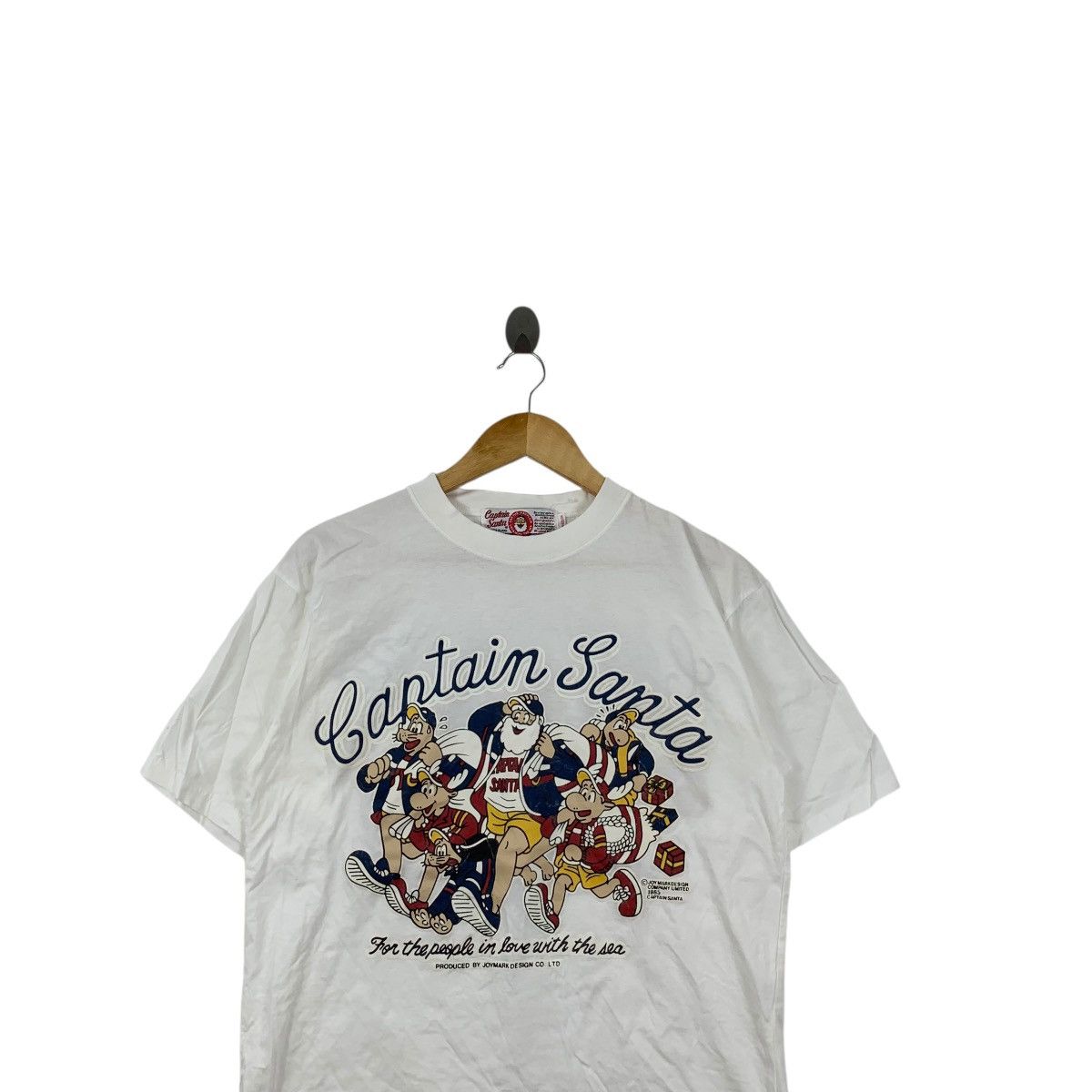 Captain Santors Vintage CAPTAIN SANTA CARTOON People Of Sea Tee Shirt Top Size M / US 6-8 / IT 42-44 - 2 Thumbnail