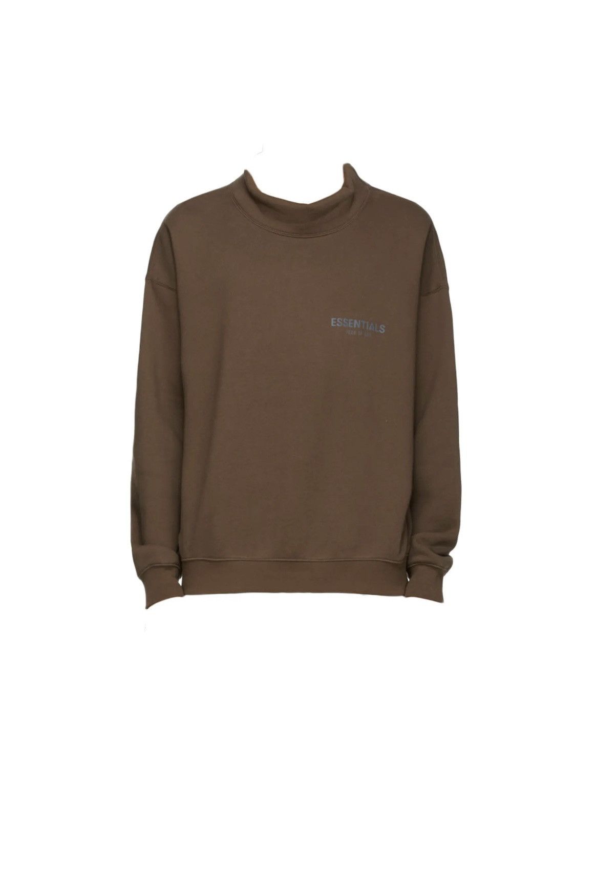 Image of Fear Of God X Essentials Fog Rain Drum Mock Neck Size Xs in Brown, Men's