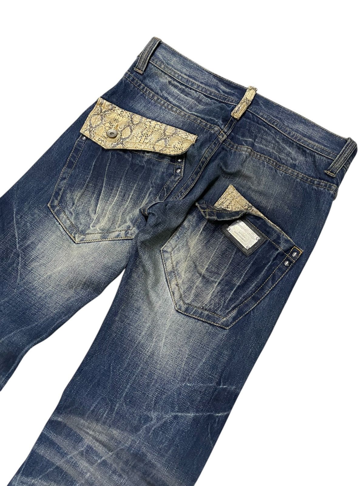 Hysteric Glamour × semanticdesign Semantic Design Japan Snake Skin Flap Pocket Muddy Jeans Size US 30 / EU 46 - 3 Thumbnail