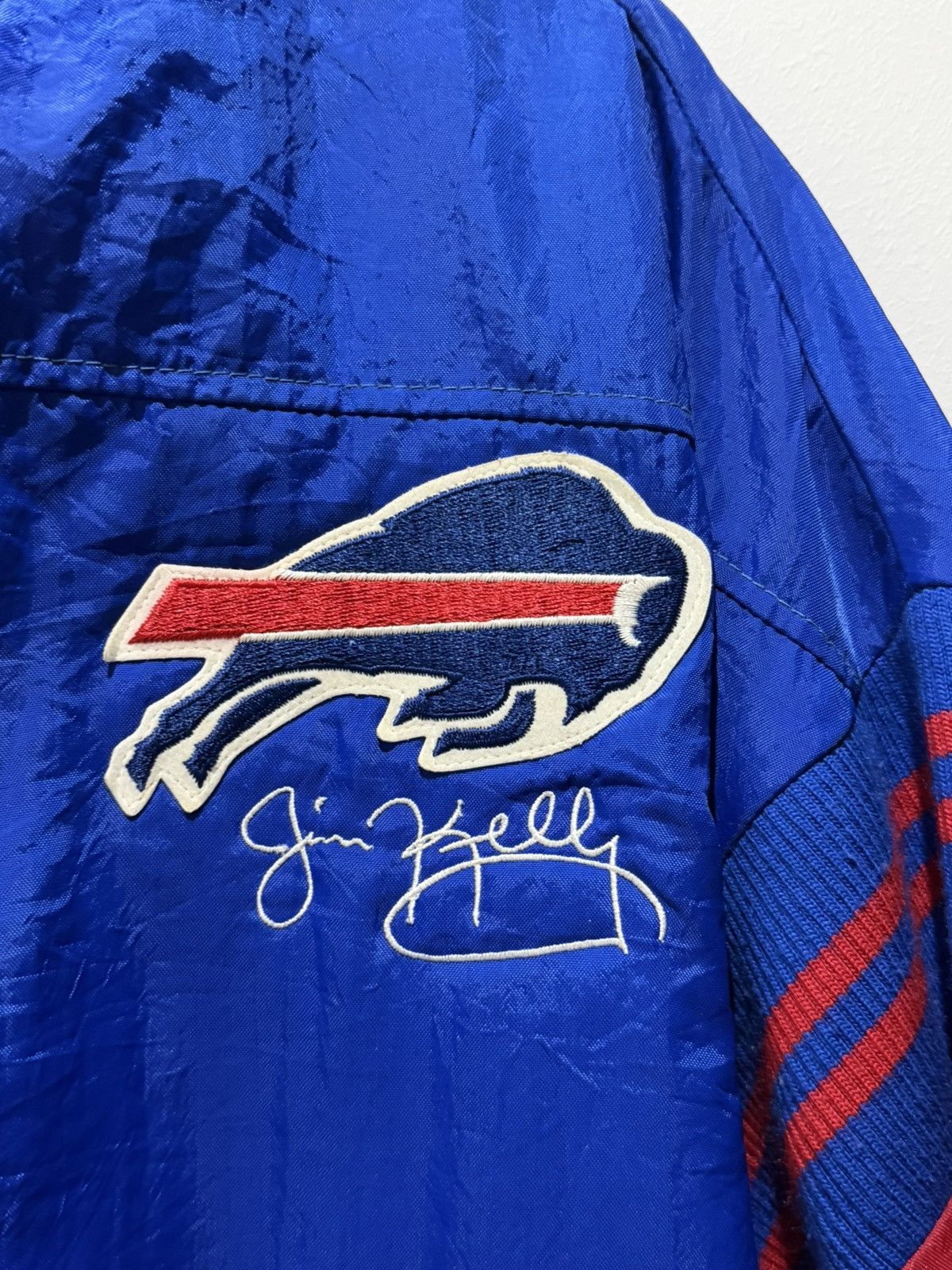 NFL Vintage 90s Buffalo Bills Jim Kelly Jacket Size US XL / EU 56 / 4 - 5 Thumbnail