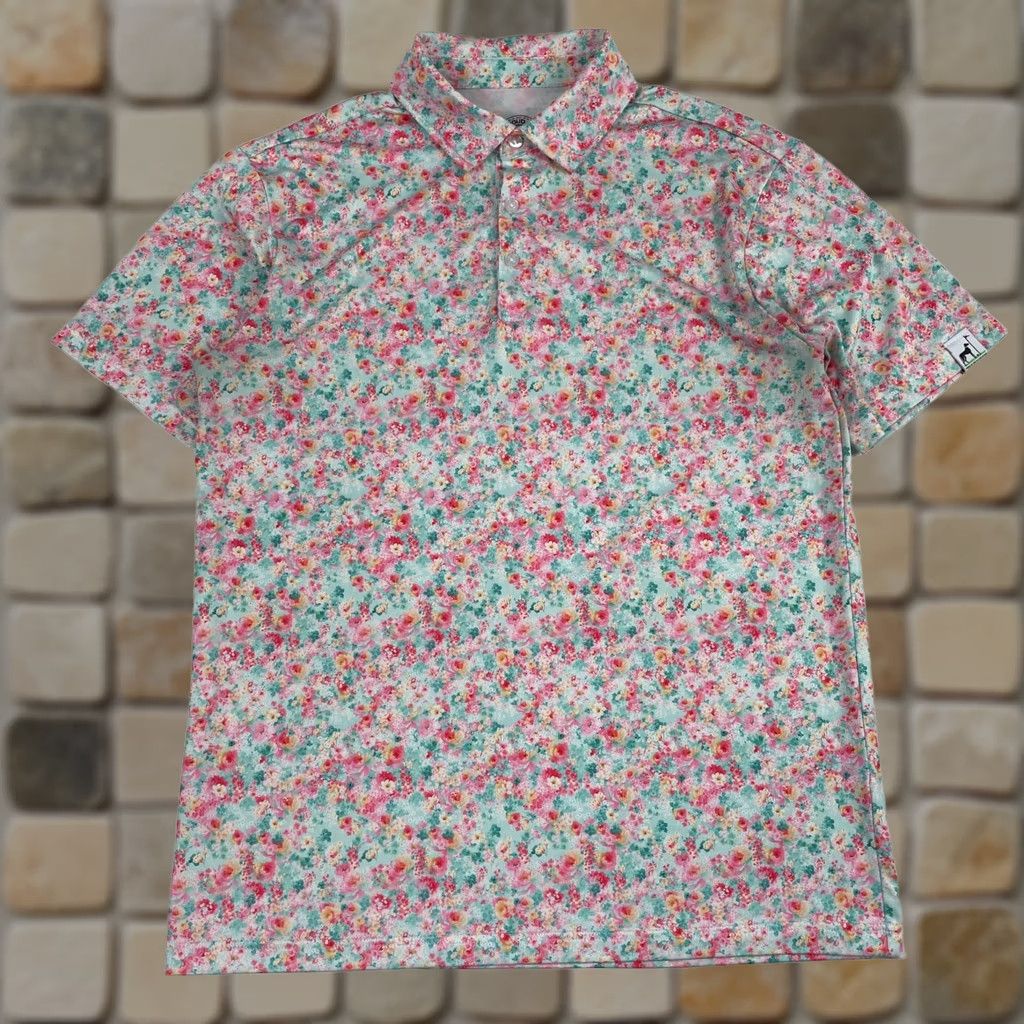Vintage Proud 90 Hawaiian Golf Polo Shirt - Men's Small Green Size US S / EU 44-46 / 1 - 1 Thumbnail