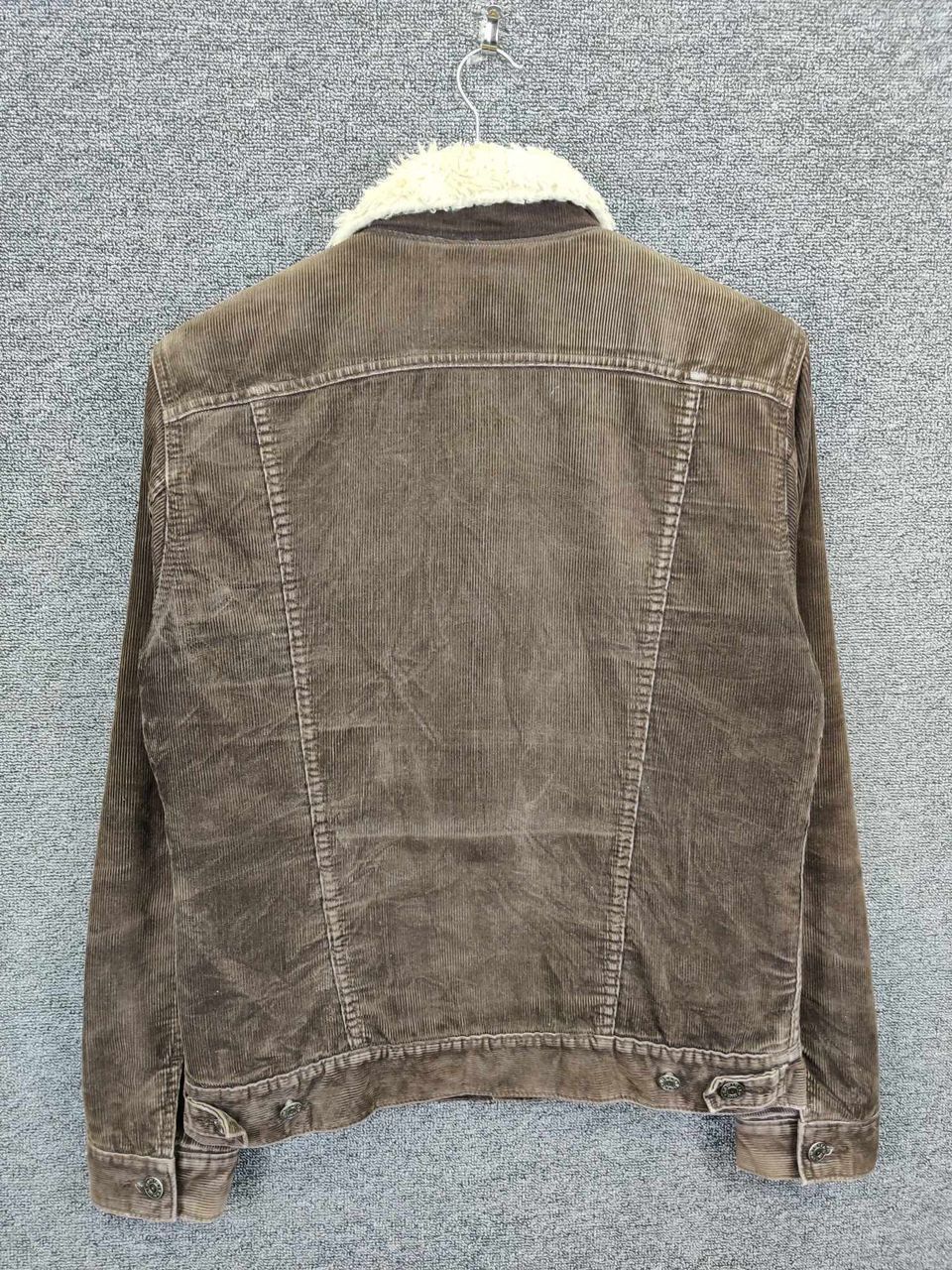 Edwin Vintage Edwin Corduroy Shearling Brown Trucker Jacket Size US M / EU 48-50 / 2 - 6 Thumbnail
