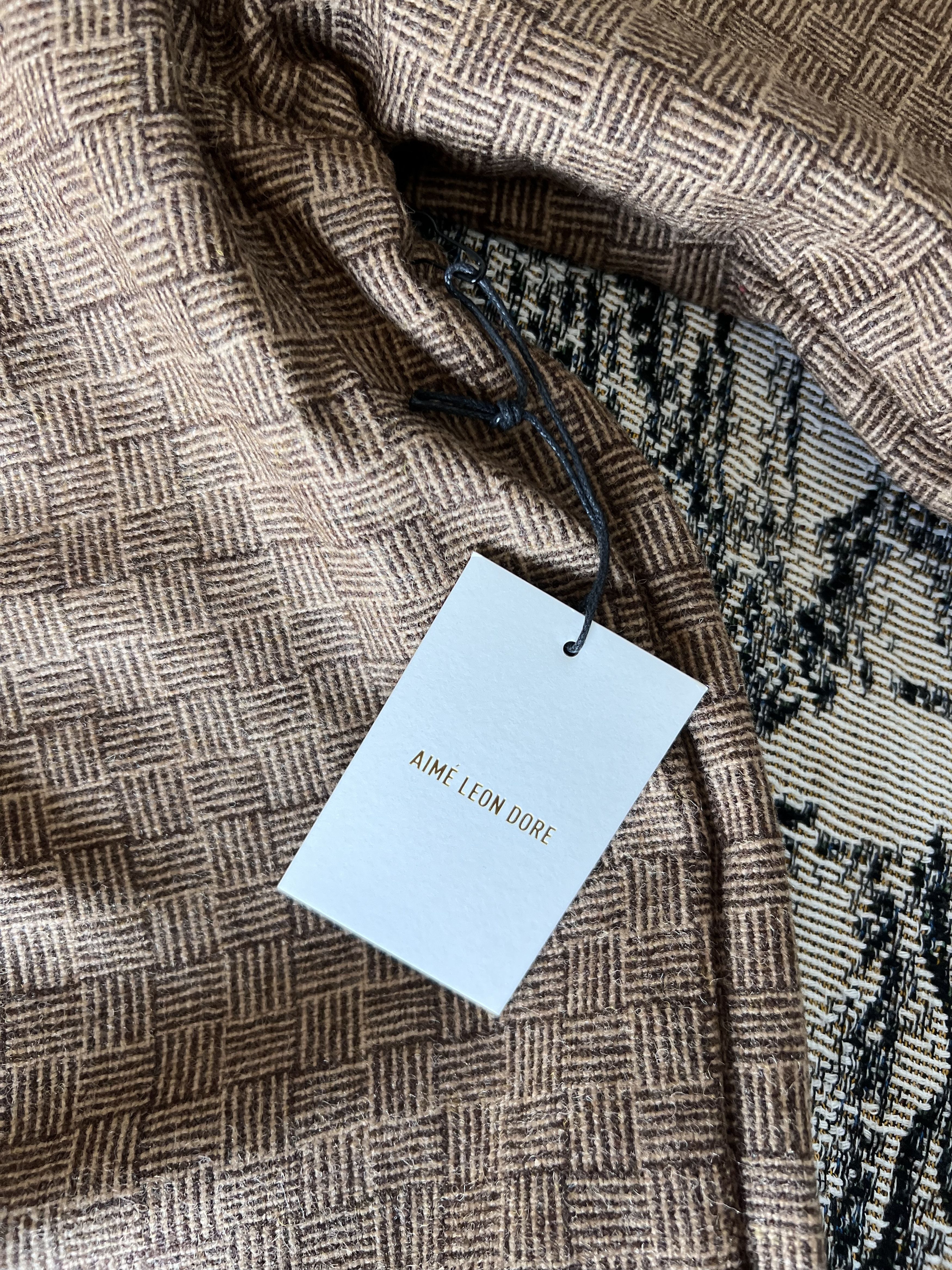 Aime Leon Dore Aime Leon Dore Jacquard Camp Collar Shirt in Brown Size US XL / EU 56 / 4 - 8 Thumbnail