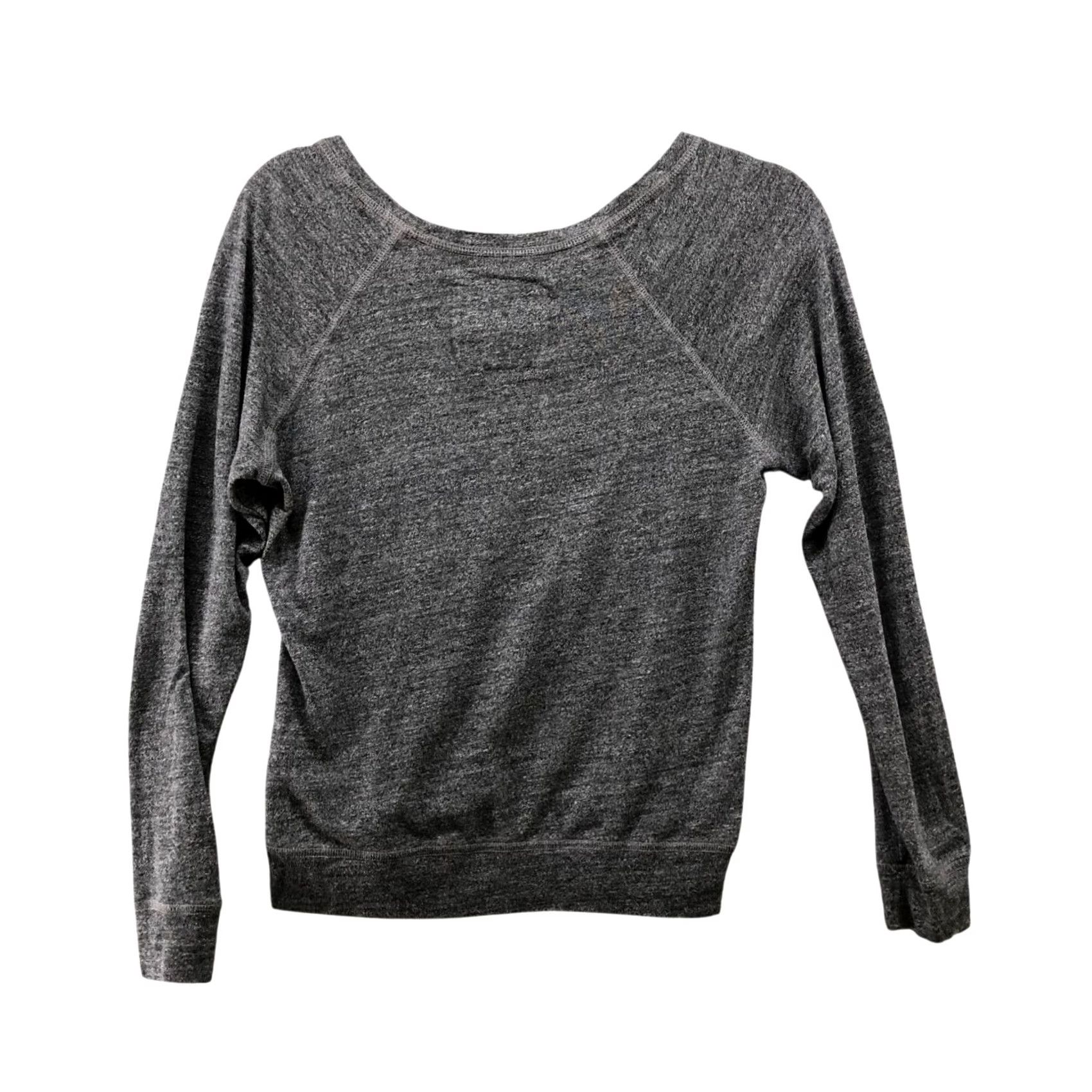 Abercrombie & Fitch VTG Abercrombie & Fitch Sweatshirt Womens XS Gray Lightweight Scoop Neck Pullover Cotton Blend Fleece Regular Fit Size XS / US 0-2 / IT 36-38 - 2 Thumbnail