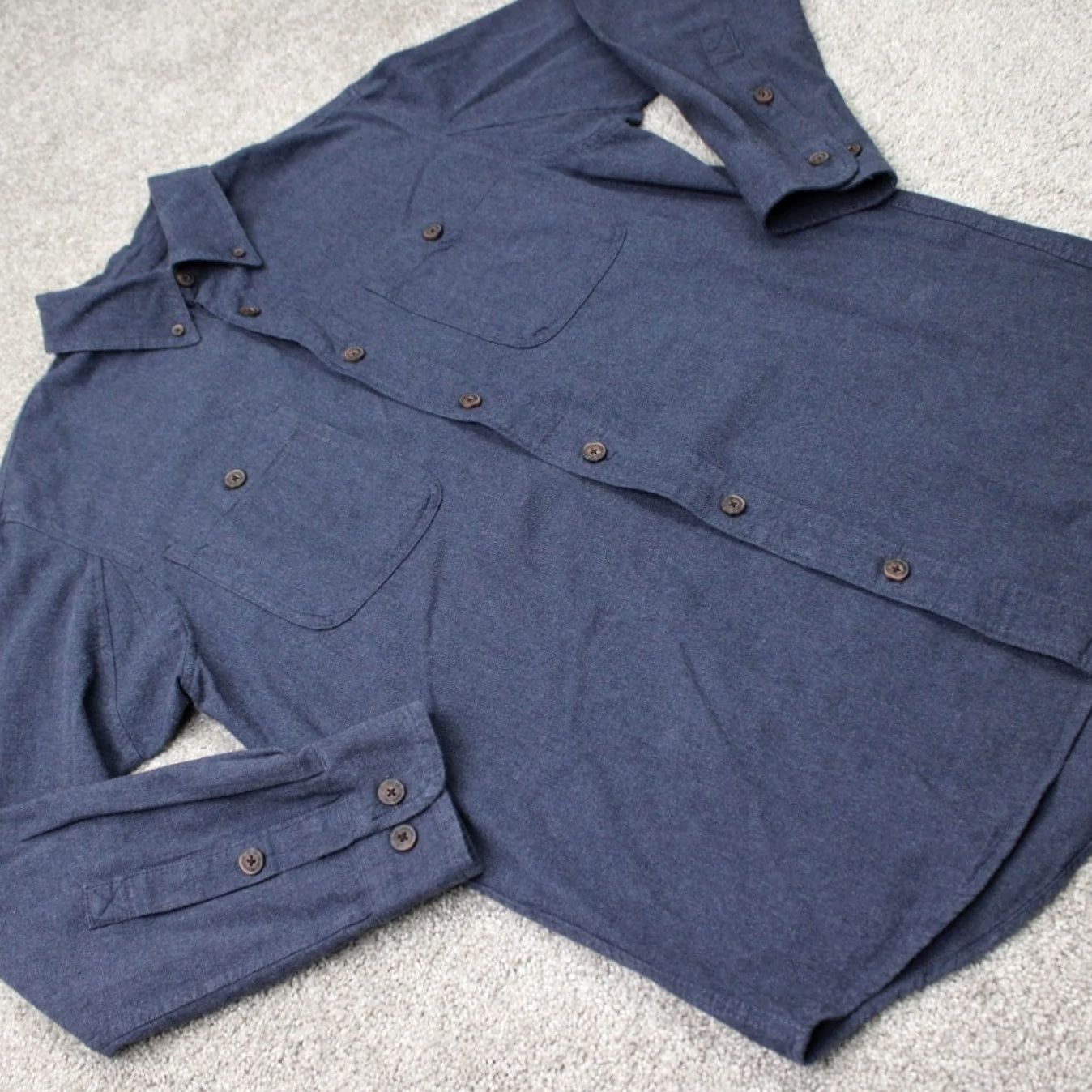 Vintage Duluth Mens Large Blue 100% Cotton Flannel Button-Up Shirt Long Sleeve Casual Workwear Vintage: No Size US L / EU 52-54 / 3 - 5 Thumbnail