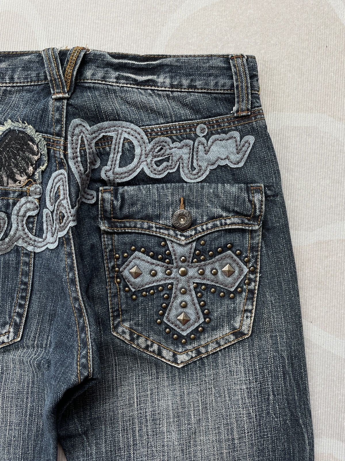 Japanese Brand Anti-Label Special Denim Embroidery Jeans (LG120) Size US 28 / EU 44 - 8 Thumbnail