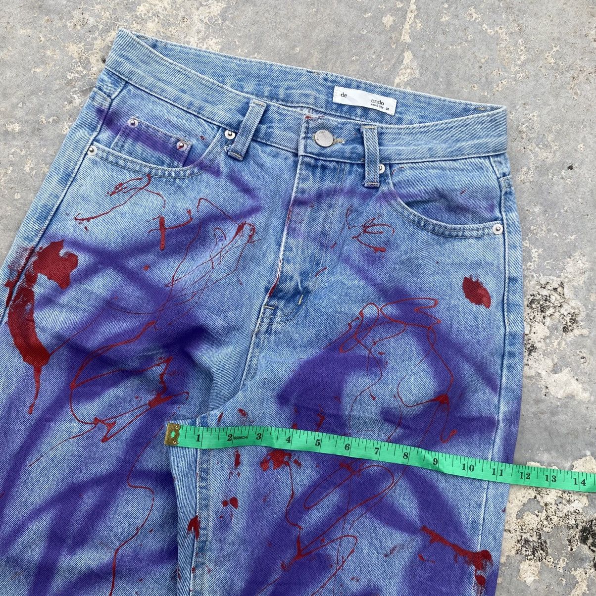 If Six Was Nine De Ondo Seoul city paint splatter denim jeans CDG Size US 28 / EU 44 - 12 Thumbnail