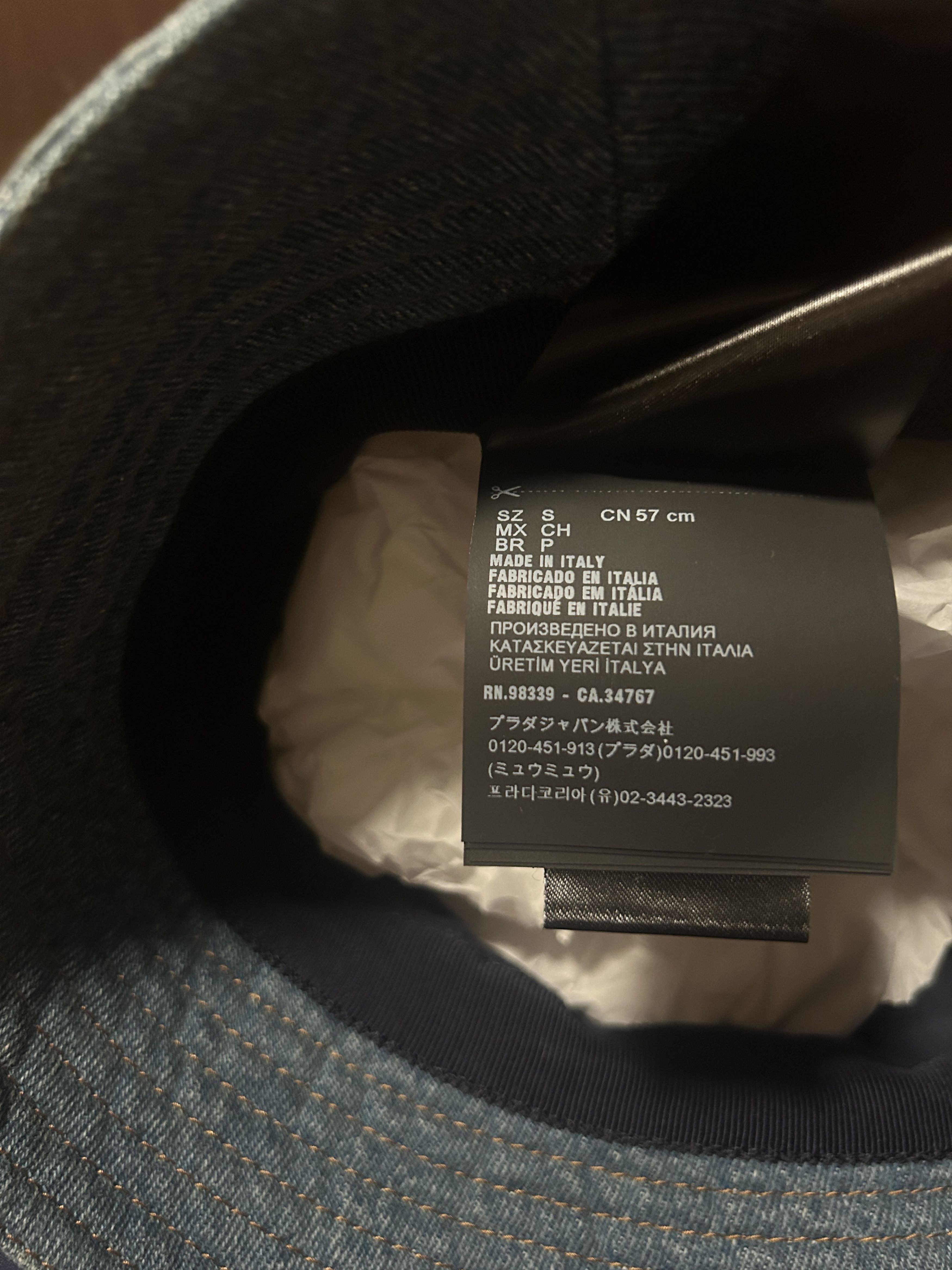 Prada (size SMALL) Denim bucket hat Size ONE SIZE - 5 Thumbnail